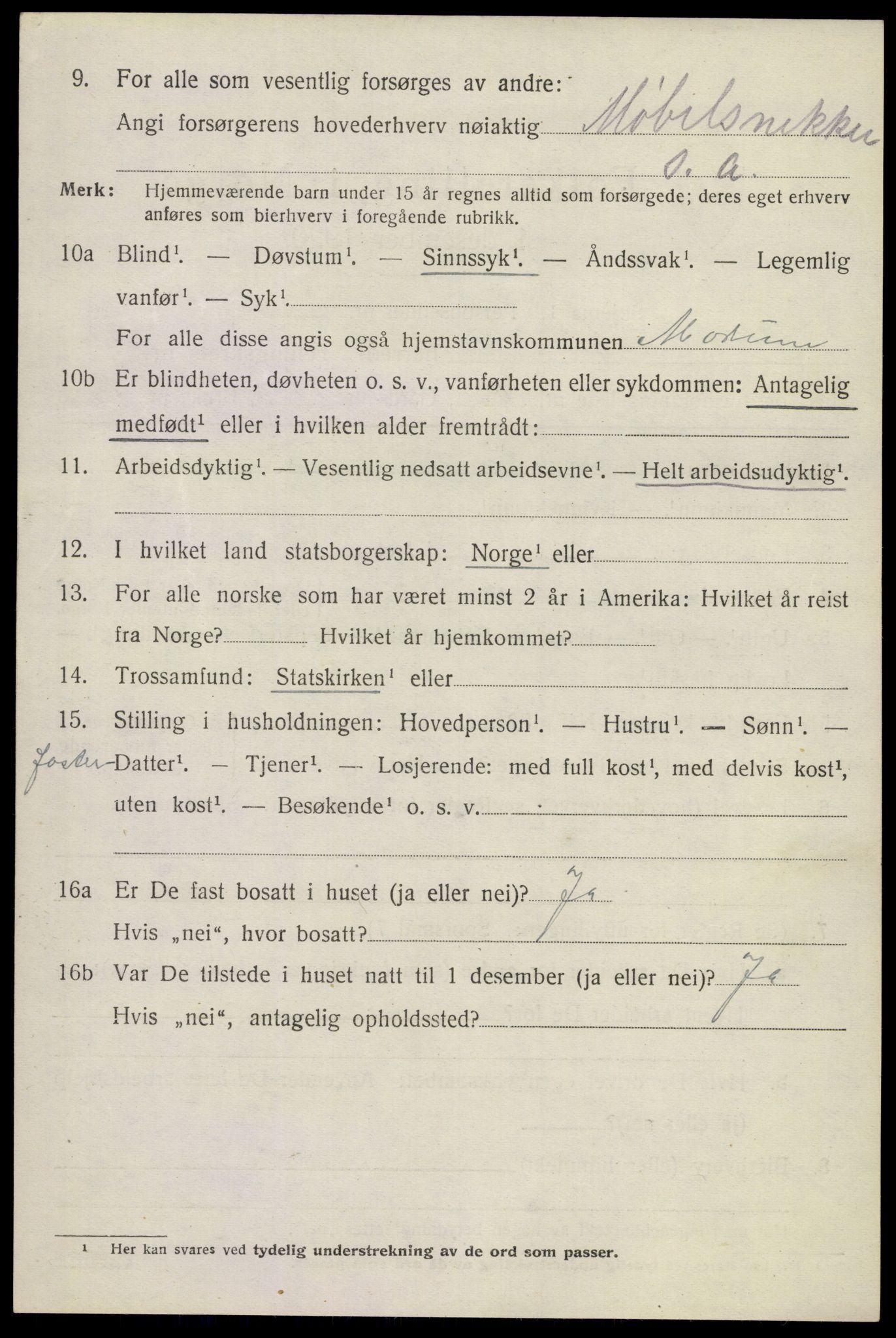 SAKO, 1920 census for Modum, 1920, p. 27632