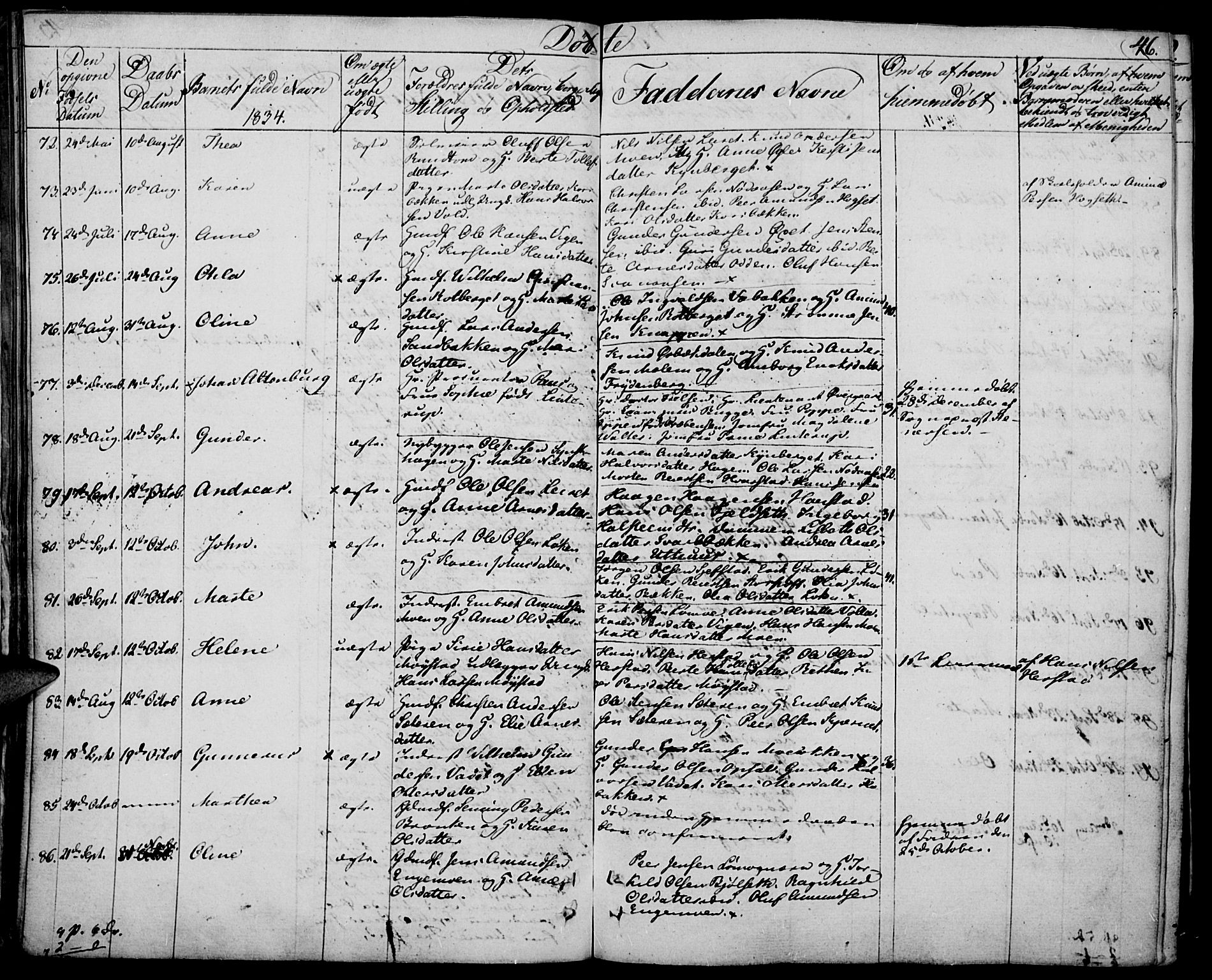Elverum prestekontor, SAH/PREST-044/H/Ha/Haa/L0008: Parish register (official) no. 8, 1830-1842, p. 46