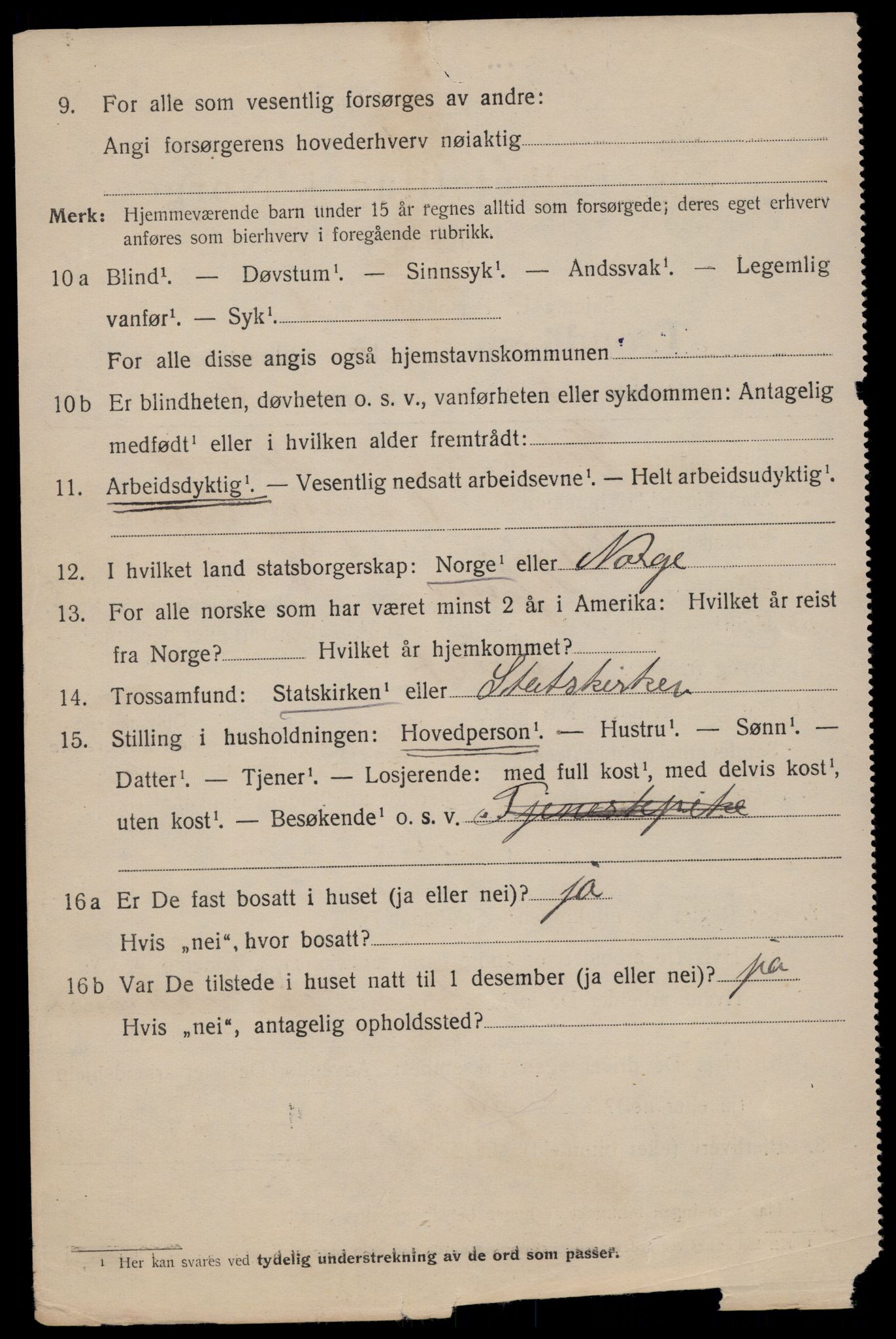 SAT, 1920 census for Trondheim, 1920, p. 117463