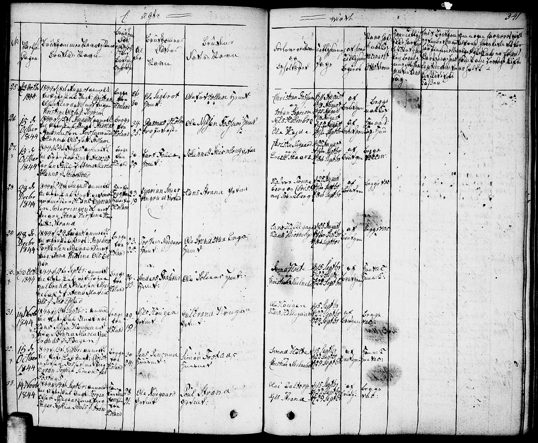 Høland prestekontor Kirkebøker, AV/SAO-A-10346a/F/Fa/L0008: Parish register (official) no. I 8, 1827-1845, p. 341