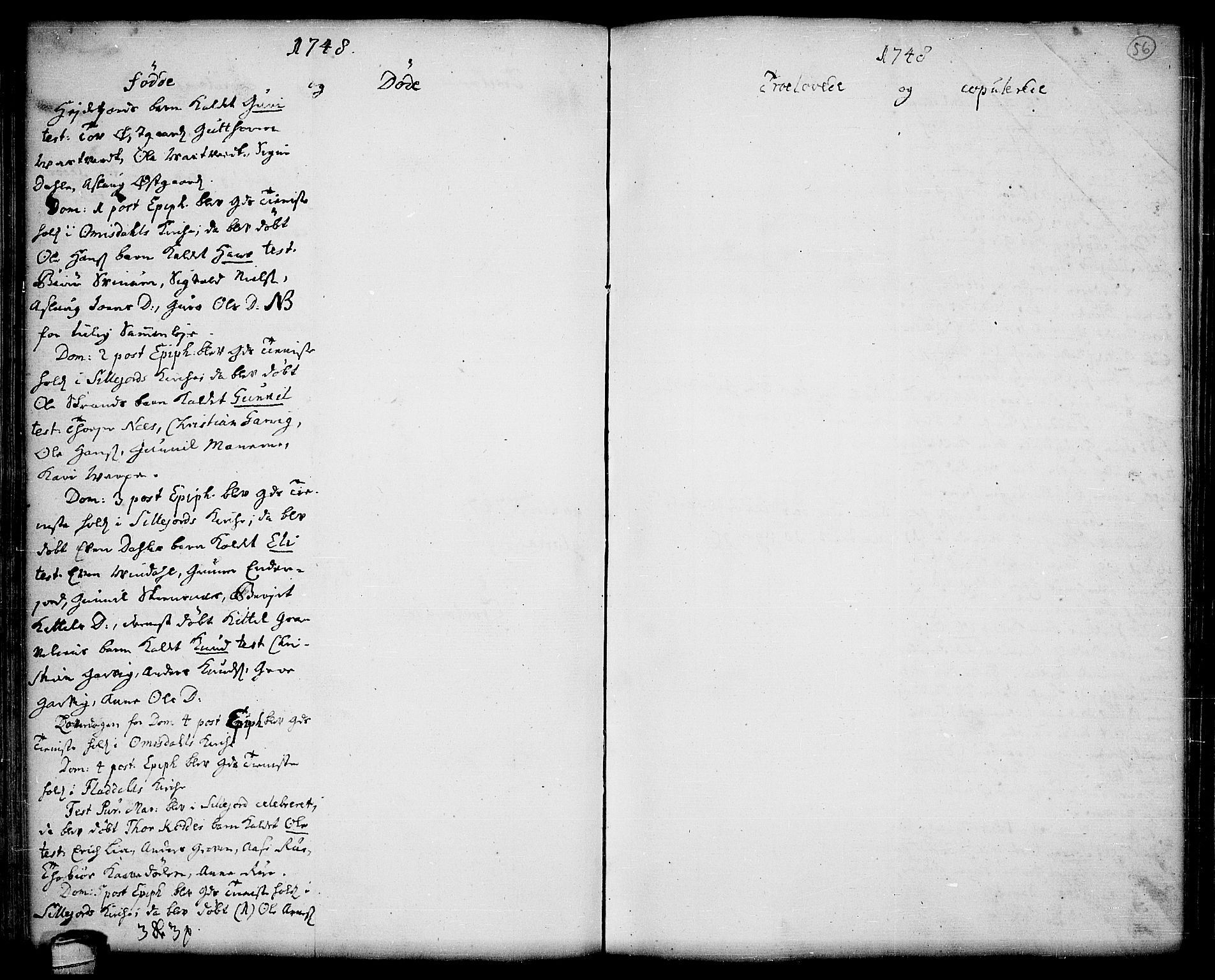 Seljord kirkebøker, SAKO/A-20/F/Fa/L0006: Parish register (official) no. I 6, 1744-1755, p. 56