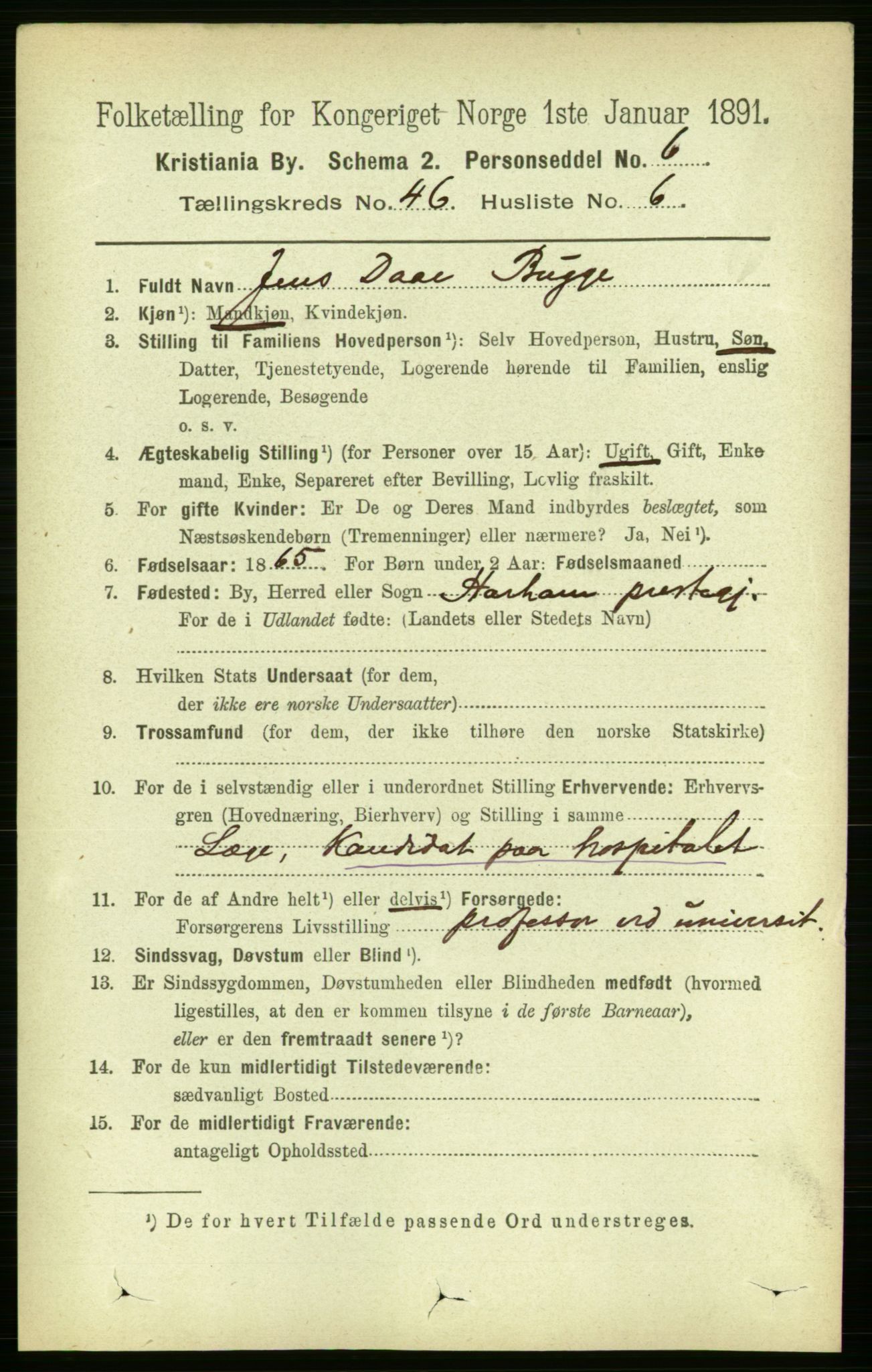 RA, 1891 census for 0301 Kristiania, 1891, p. 28064