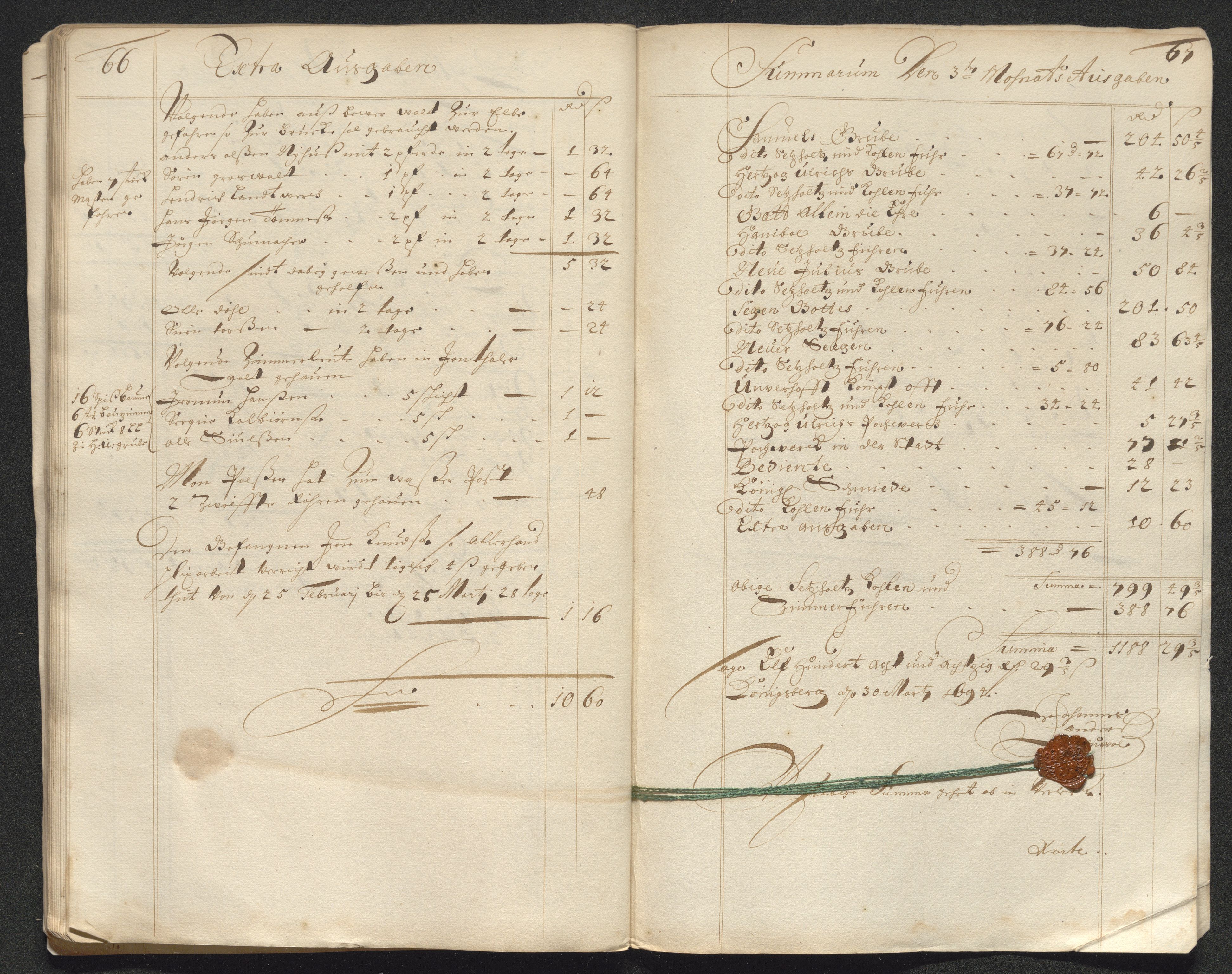 Kongsberg Sølvverk 1623-1816, SAKO/EA-3135/001/D/Dc/Dcd/L0067: Utgiftsregnskap for gruver m.m. , 1694, p. 125