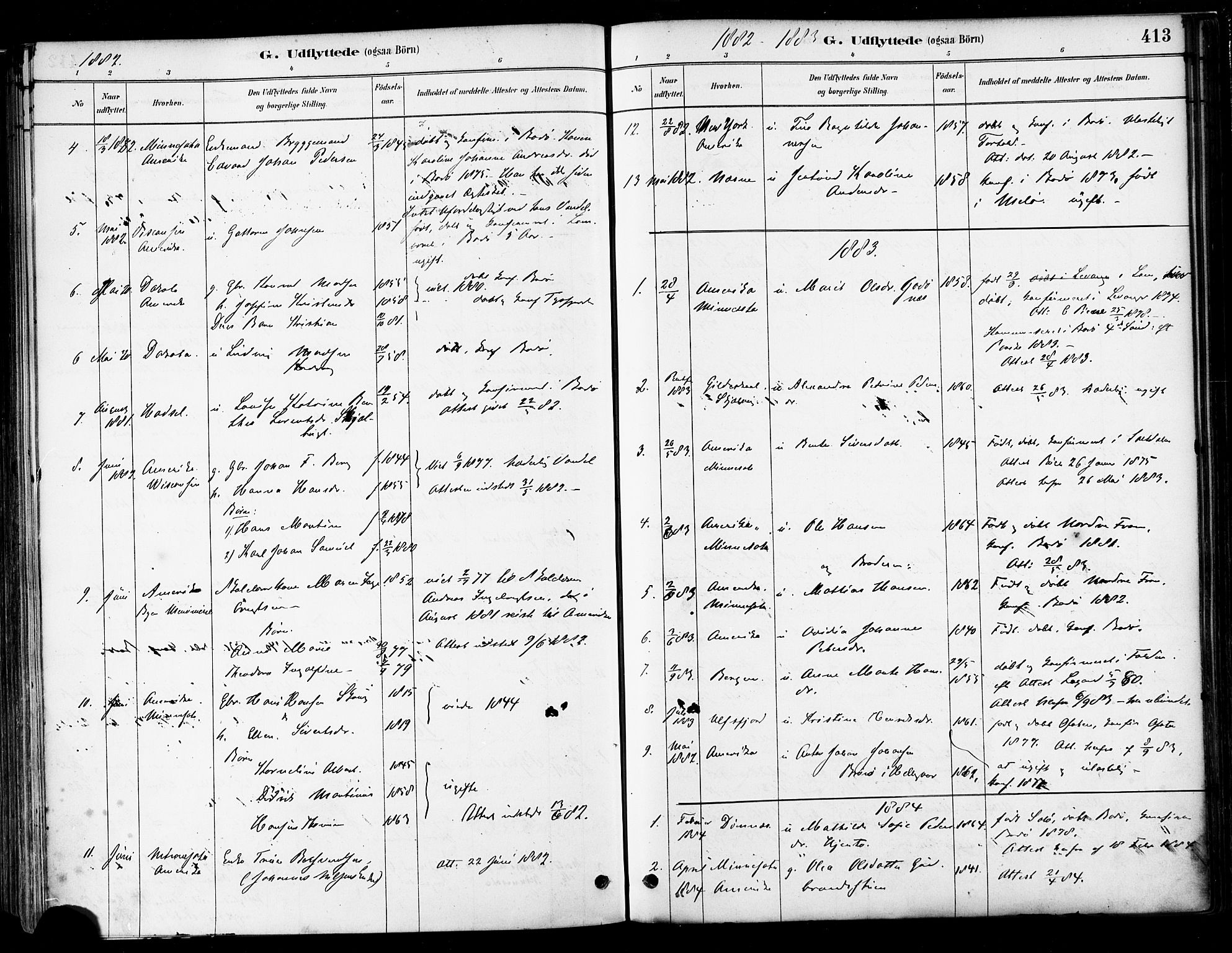 Ministerialprotokoller, klokkerbøker og fødselsregistre - Nordland, SAT/A-1459/802/L0054: Parish register (official) no. 802A01, 1879-1893, p. 413