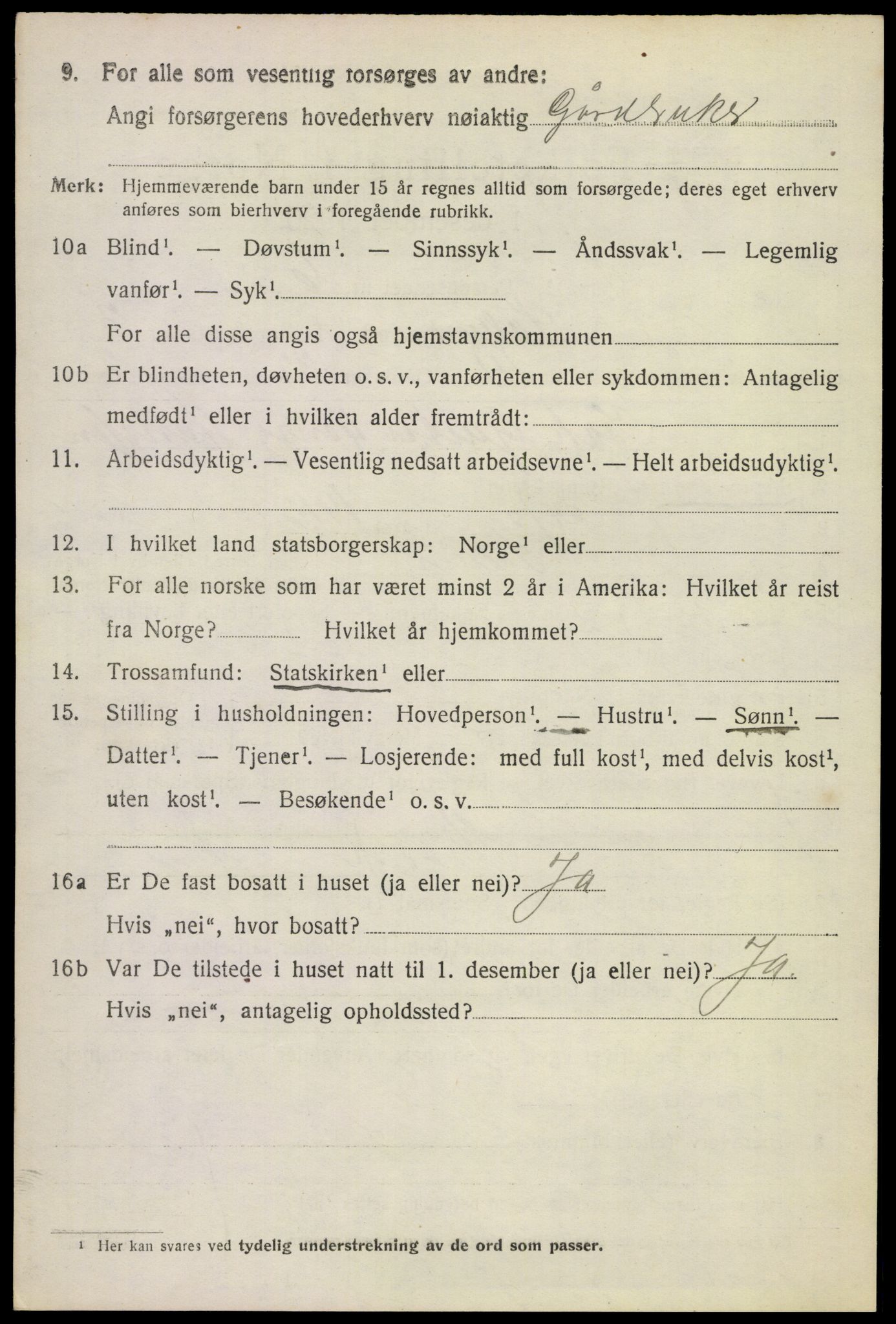 SAKO, 1920 census for Solum, 1920, p. 8171