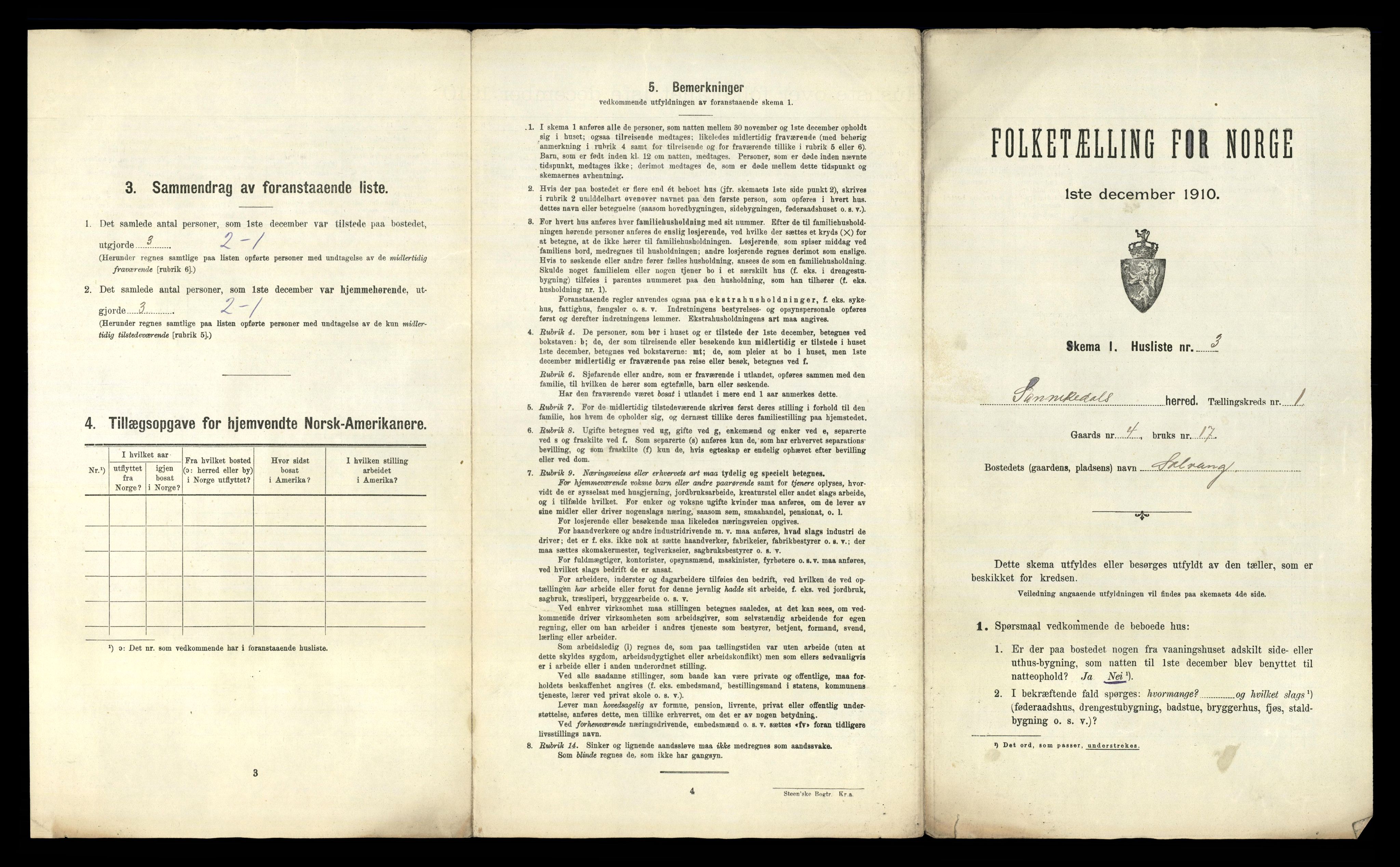 RA, 1910 census for Sannidal, 1910, p. 38