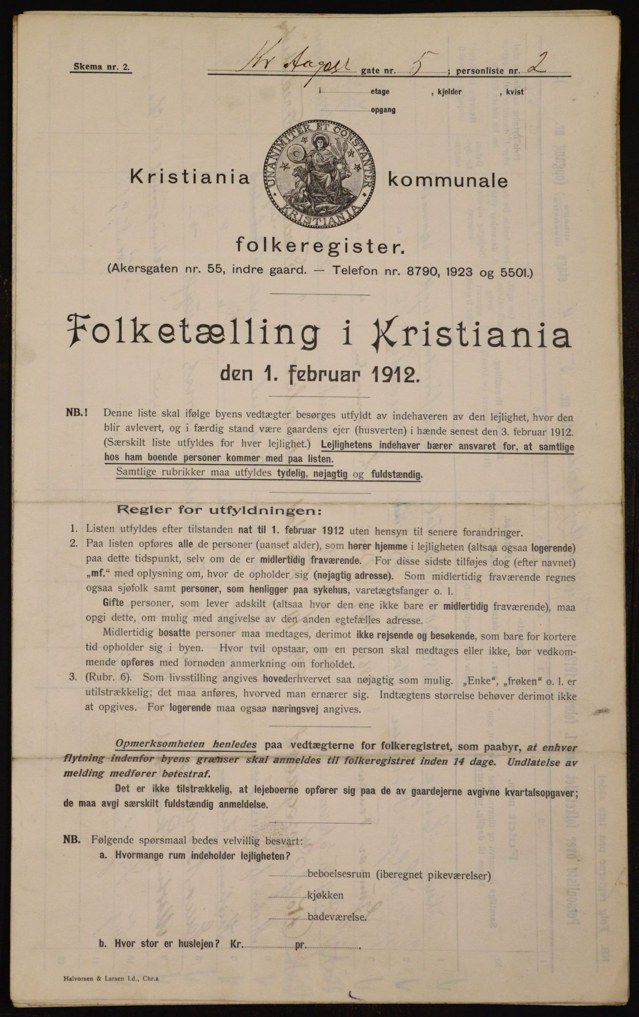 OBA, Municipal Census 1912 for Kristiania, 1912, p. 54210