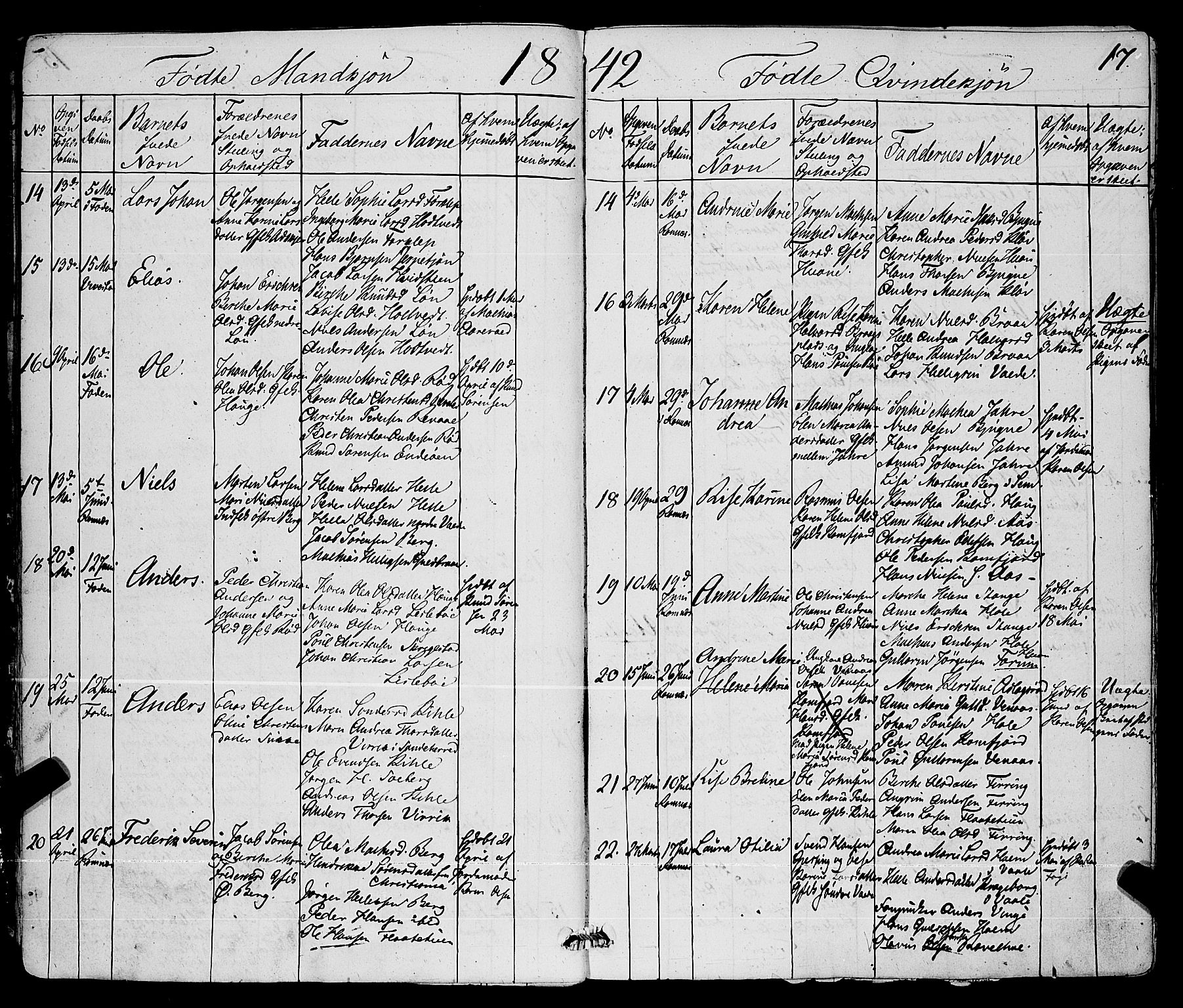 Ramnes kirkebøker, AV/SAKO-A-314/F/Fa/L0005: Parish register (official) no. I 5, 1841-1861, p. 16-17