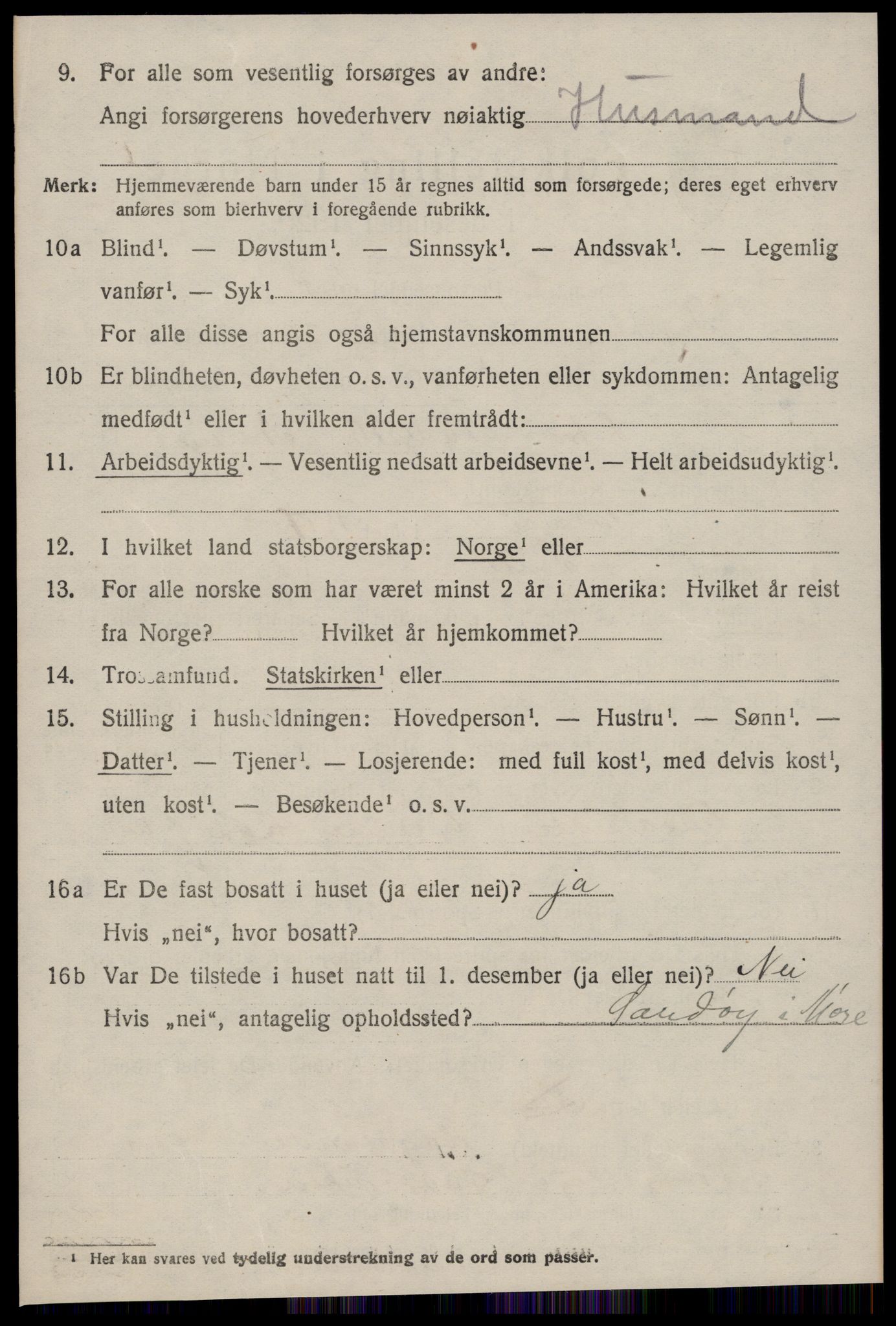 SAT, 1920 census for Sylte, 1920, p. 1786