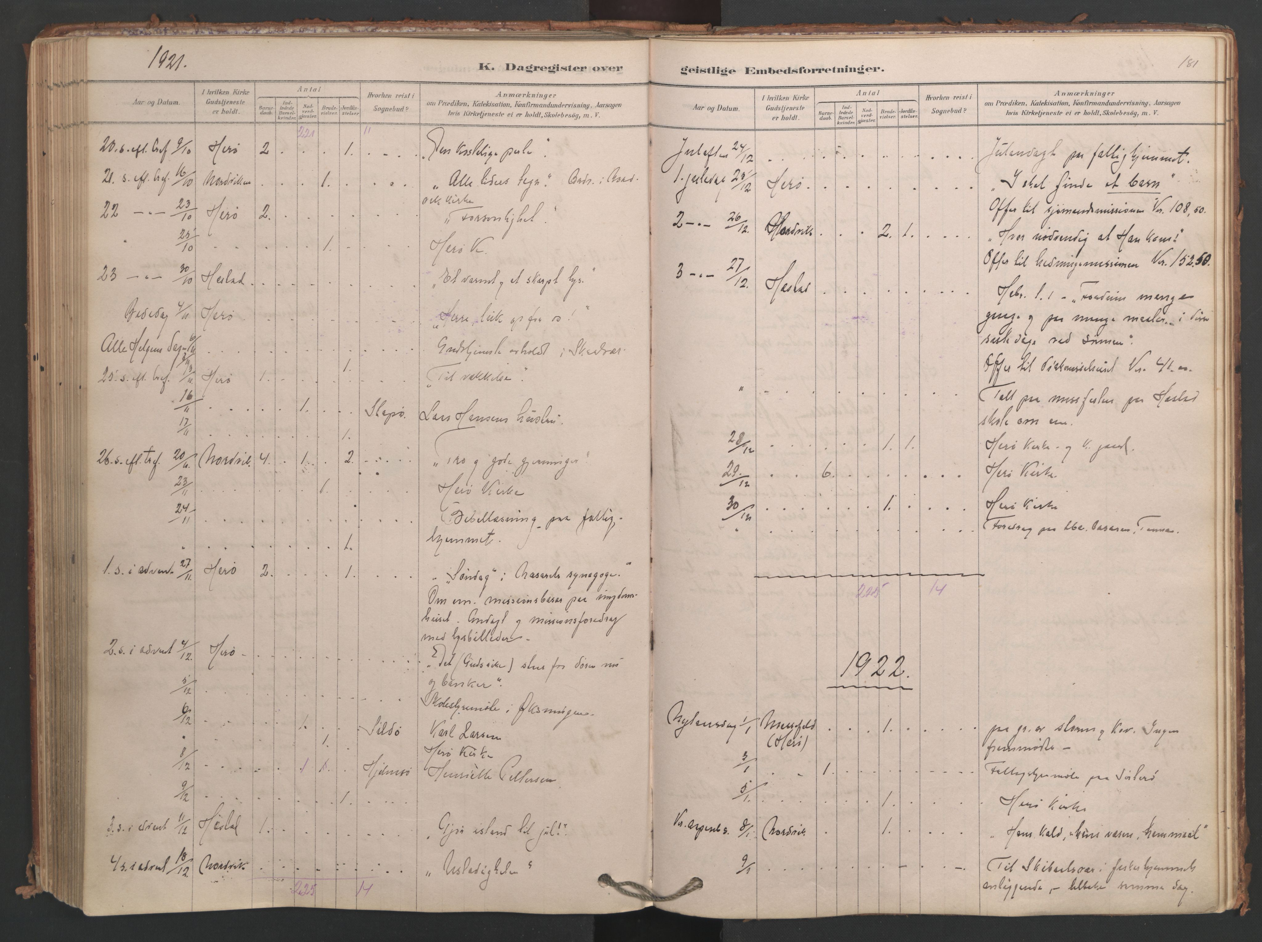 Ministerialprotokoller, klokkerbøker og fødselsregistre - Nordland, SAT/A-1459/834/L0509: Parish register (official) no. 834A07, 1878-1937, p. 181