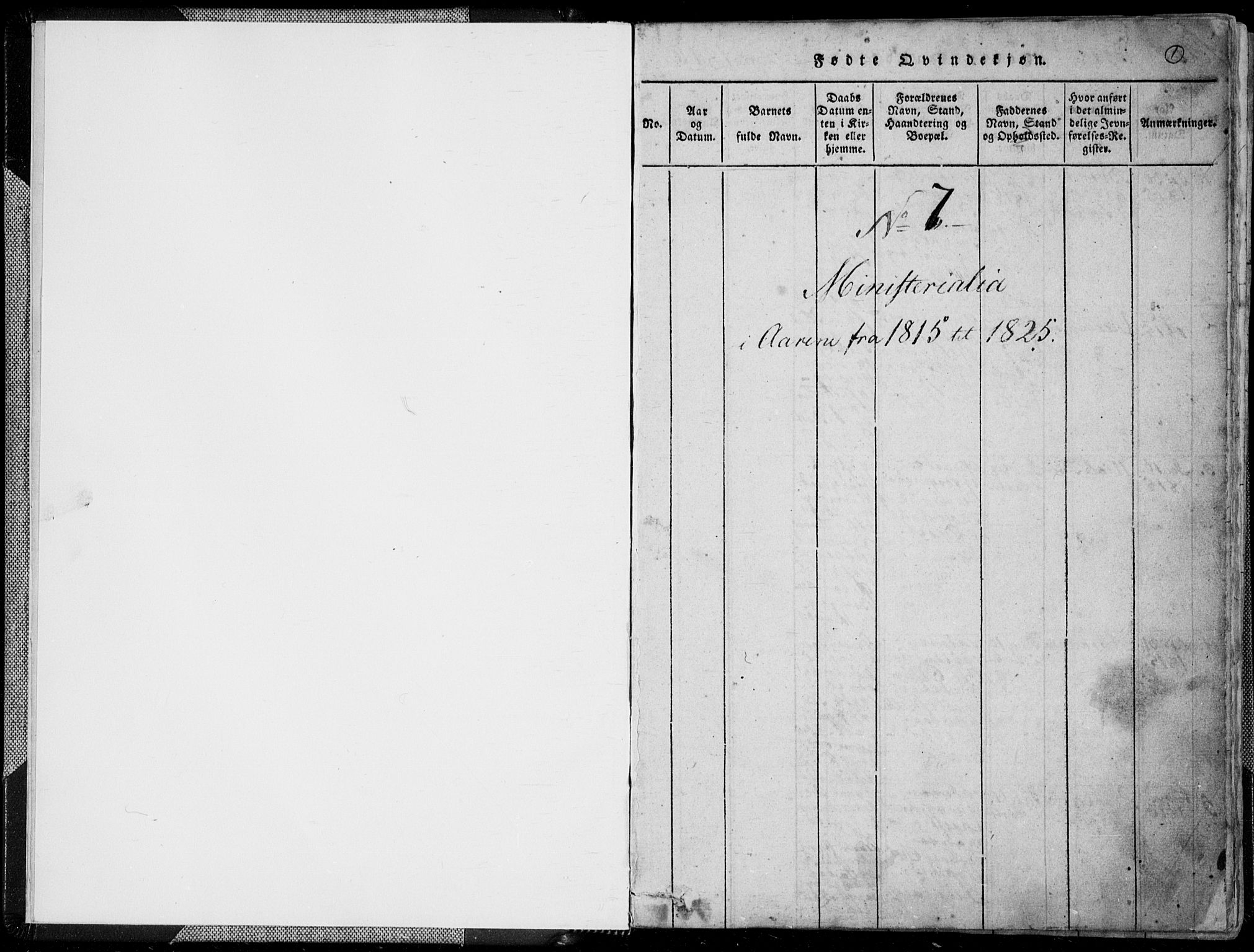 Lyngdal sokneprestkontor, AV/SAK-1111-0029/F/Fa/Fac/L0006: Parish register (official) no. A 6, 1815-1825, p. 1