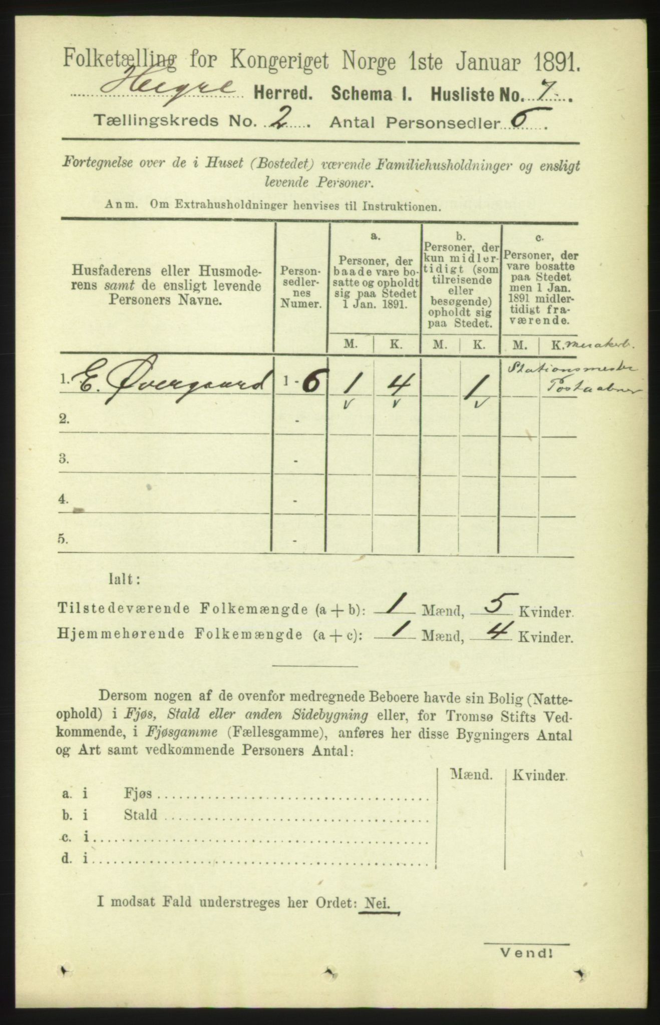 RA, 1891 census for 1712 Hegra, 1891, p. 430