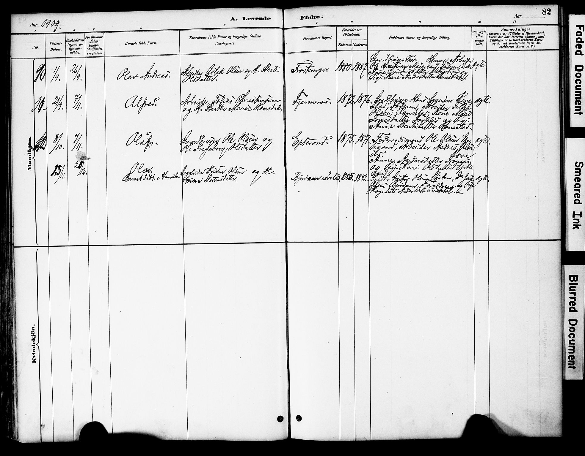 Evje sokneprestkontor, AV/SAK-1111-0008/F/Fa/Fac/L0003: Parish register (official) no. A 3, 1884-1909, p. 82