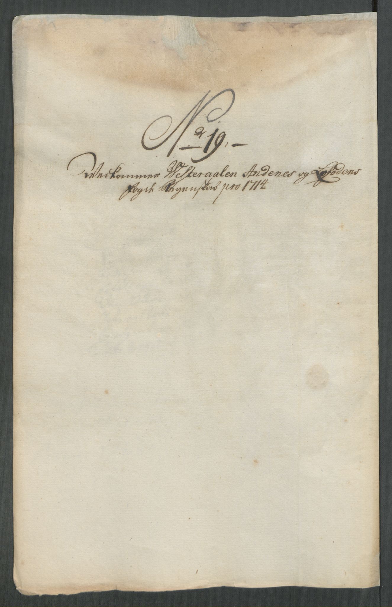 Rentekammeret inntil 1814, Reviderte regnskaper, Fogderegnskap, AV/RA-EA-4092/R67/L4680: Fogderegnskap Vesterålen, Andenes og Lofoten, 1714, p. 126