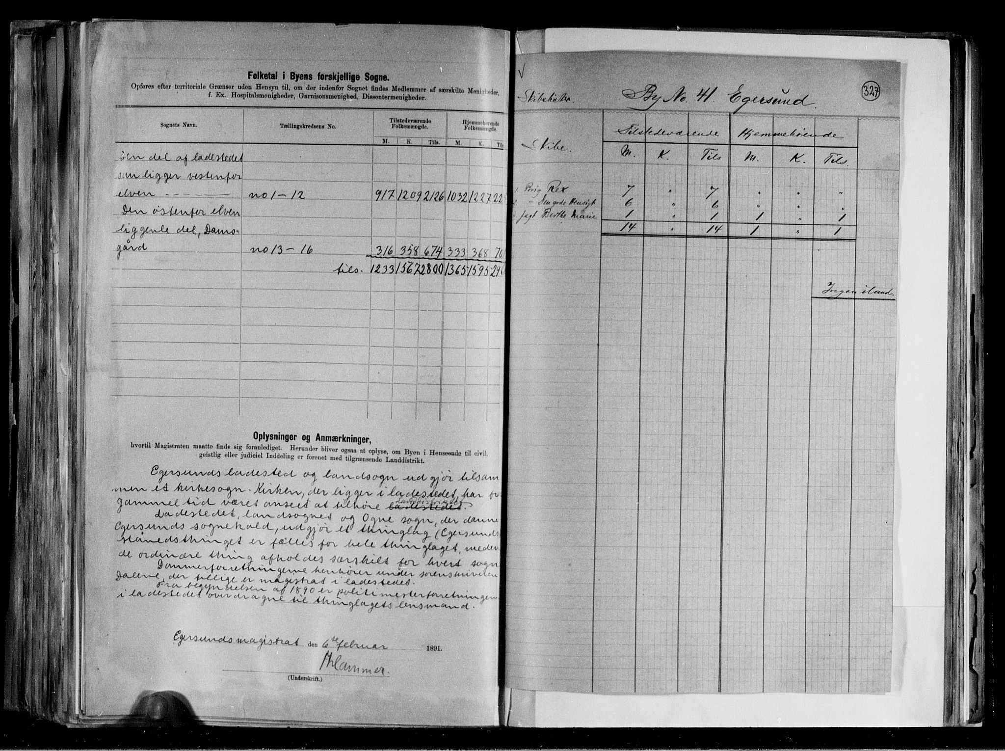 RA, 1891 census for 1101 Egersund, 1891, p. 4