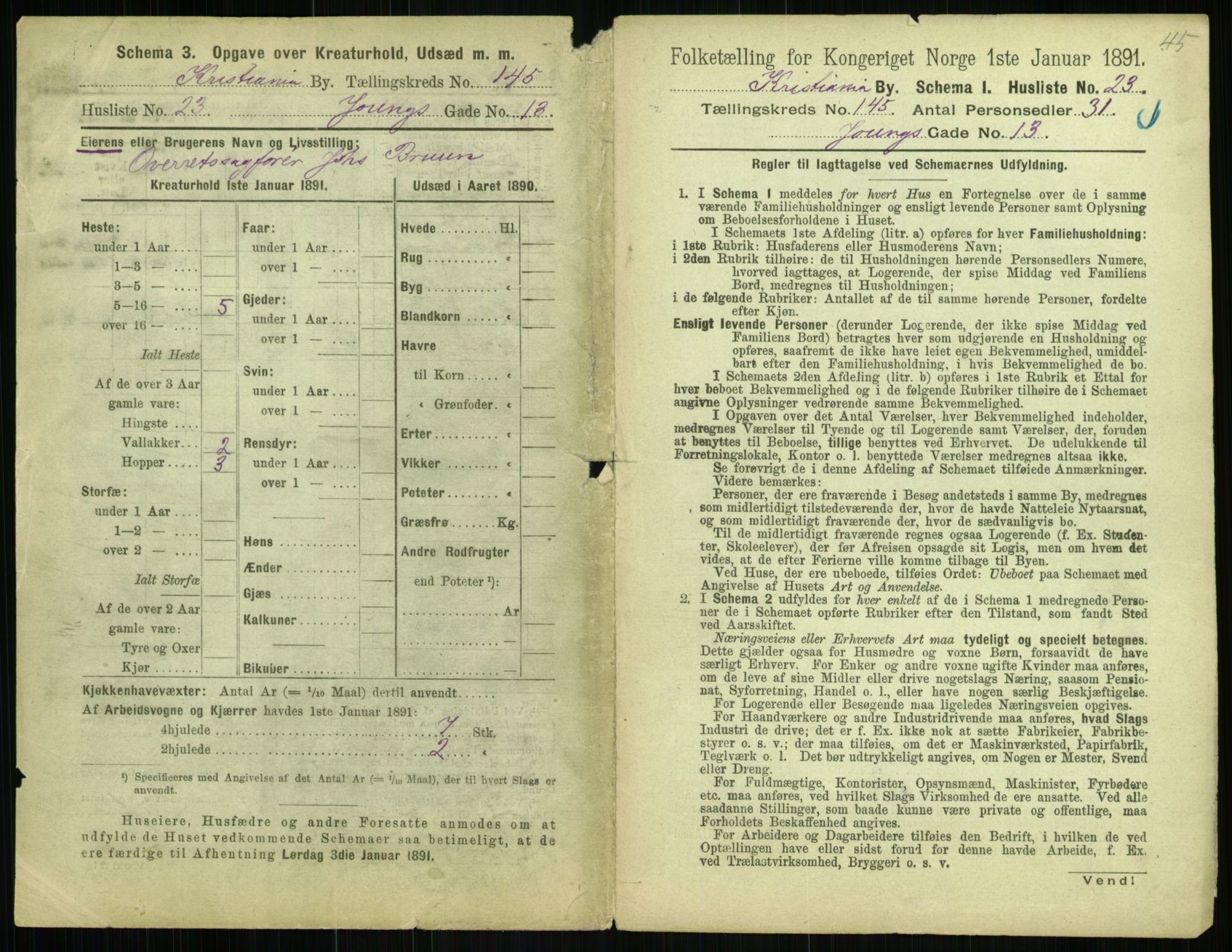 RA, 1891 census for 0301 Kristiania, 1891, p. 79380