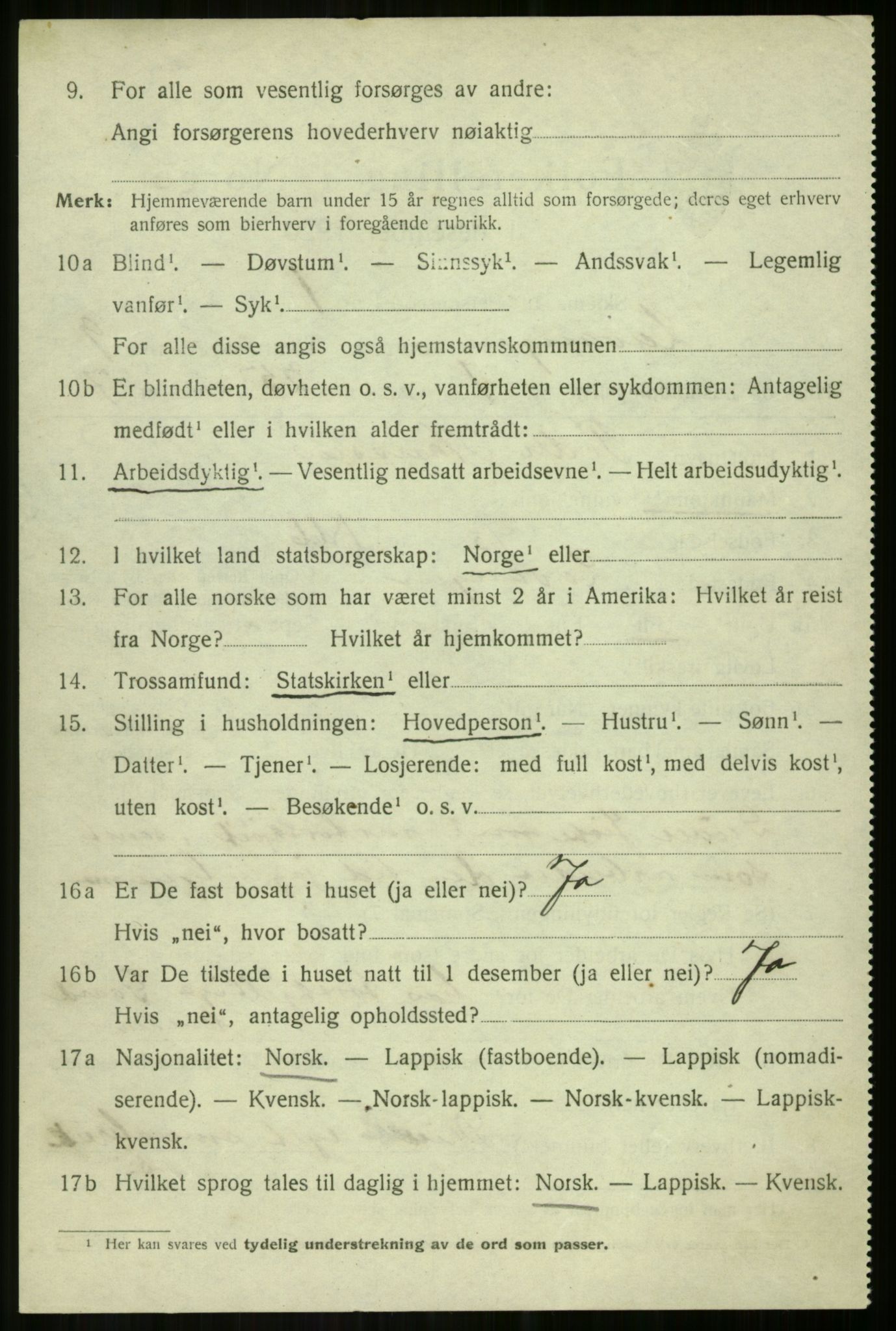 SATØ, 1920 census for Lavangen, 1920, p. 3388