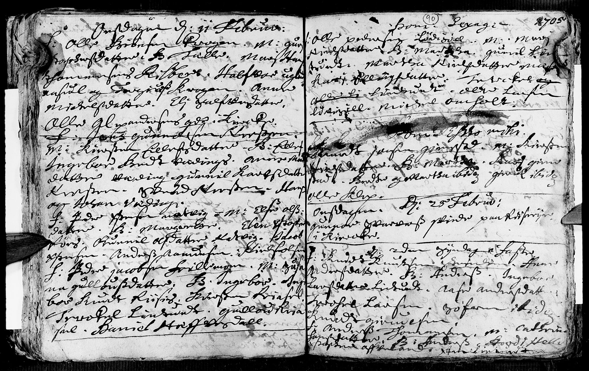 Øyestad sokneprestkontor, AV/SAK-1111-0049/F/Fa/L0002: Parish register (official) no. A 2, 1692-1722, p. 90