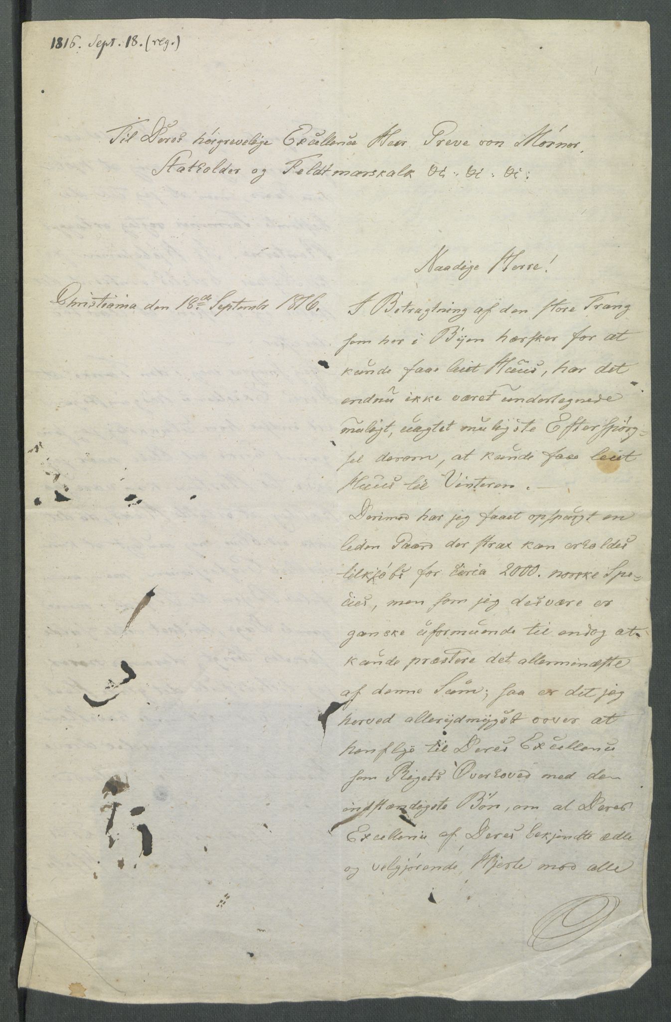 Forskjellige samlinger, Historisk-kronologisk samling, AV/RA-EA-4029/G/Ga/L0009B: Historisk-kronologisk samling. Dokumenter fra oktober 1814, årene 1815 og 1816, Christian Frederiks regnskapsbok 1814 - 1848., 1814-1848, p. 277