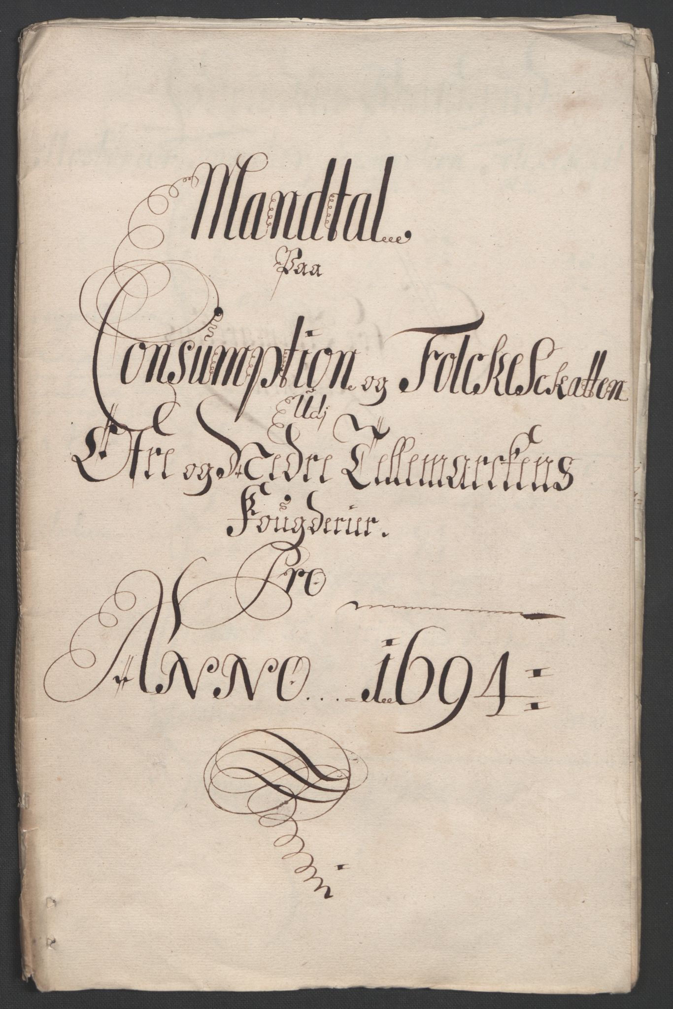 Rentekammeret inntil 1814, Reviderte regnskaper, Fogderegnskap, RA/EA-4092/R36/L2092: Fogderegnskap Øvre og Nedre Telemark og Bamble, 1694, p. 59