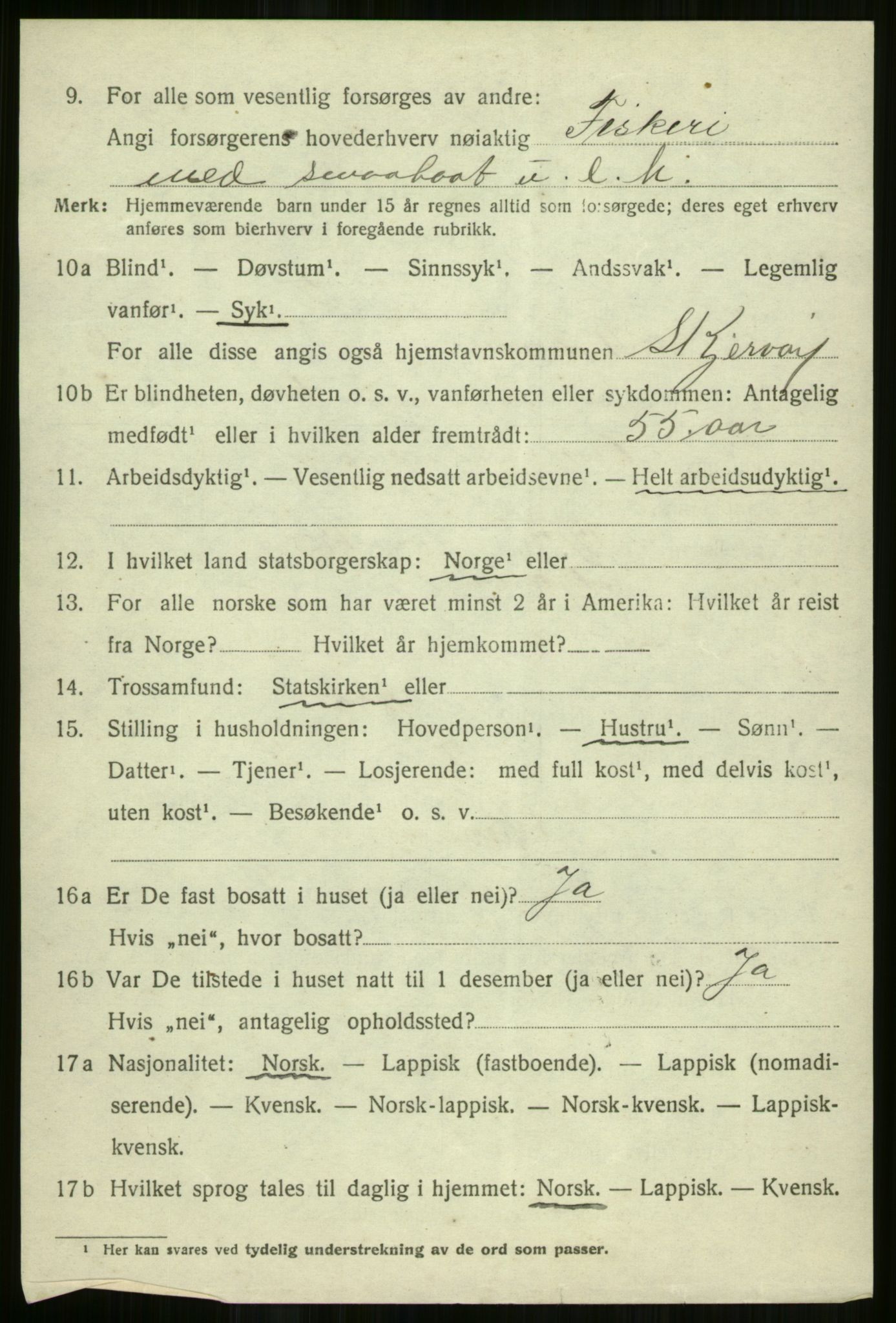 SATØ, 1920 census for Skjervøy, 1920, p. 6732