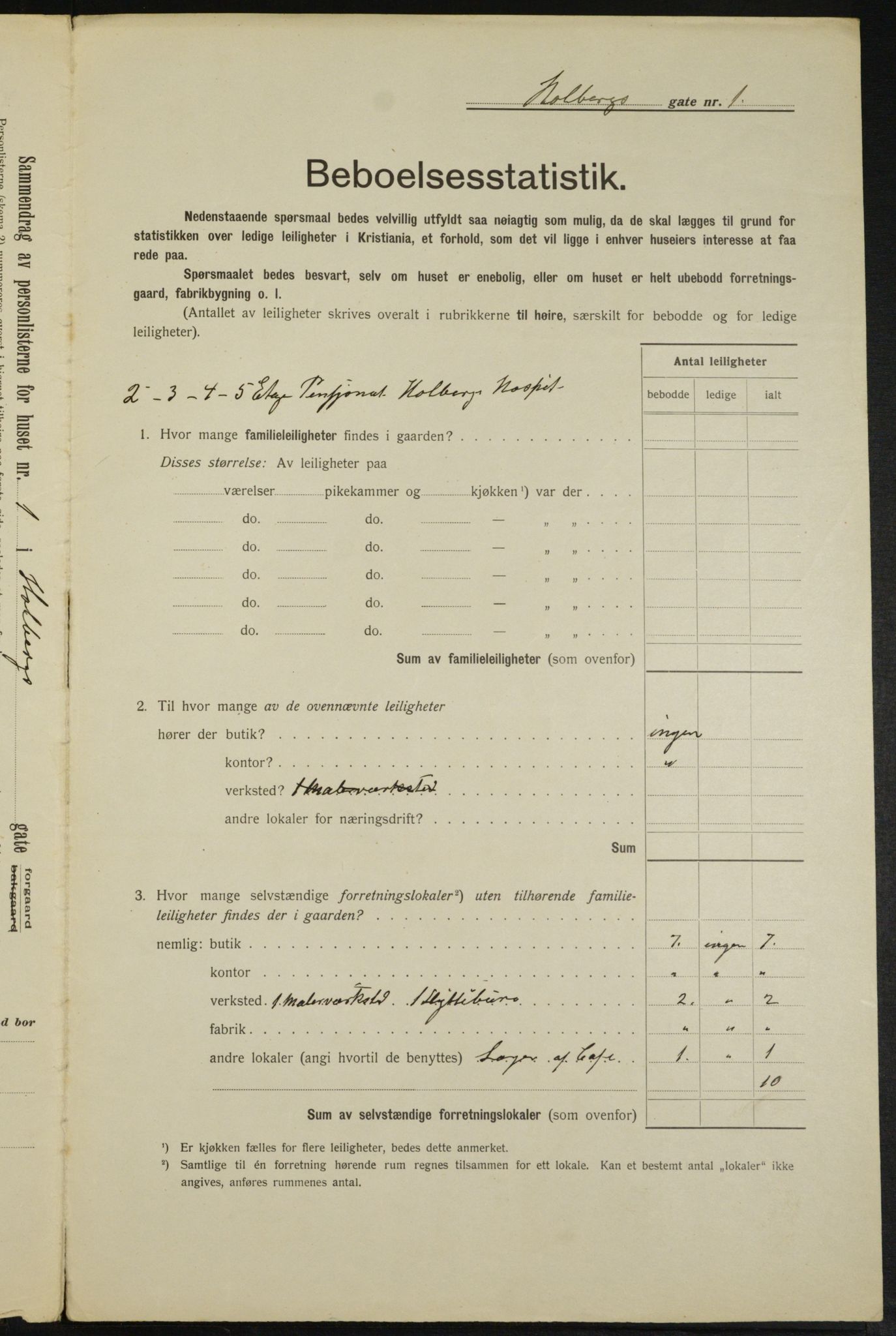 OBA, Municipal Census 1913 for Kristiania, 1913, p. 40347