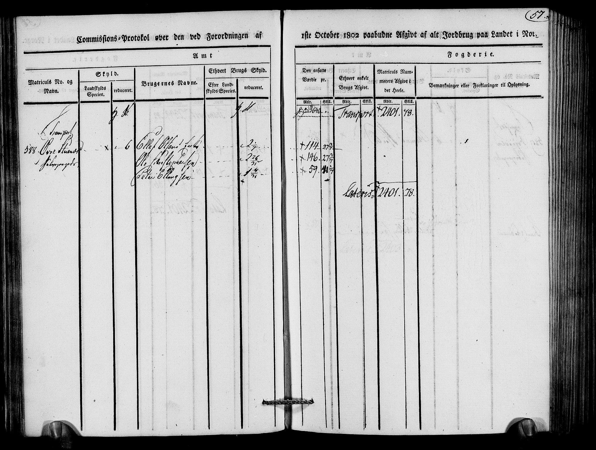 Rentekammeret inntil 1814, Realistisk ordnet avdeling, AV/RA-EA-4070/N/Ne/Nea/L0079: Nedenes fogderi. Kommisjonsprotokoll "Nr. 2", for Strengereid skipreide, 1803, p. 58