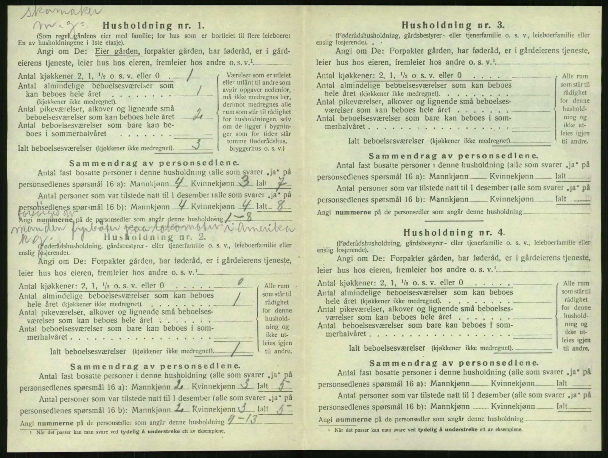 SAT, 1920 census for Vevelstad, 1920, p. 237