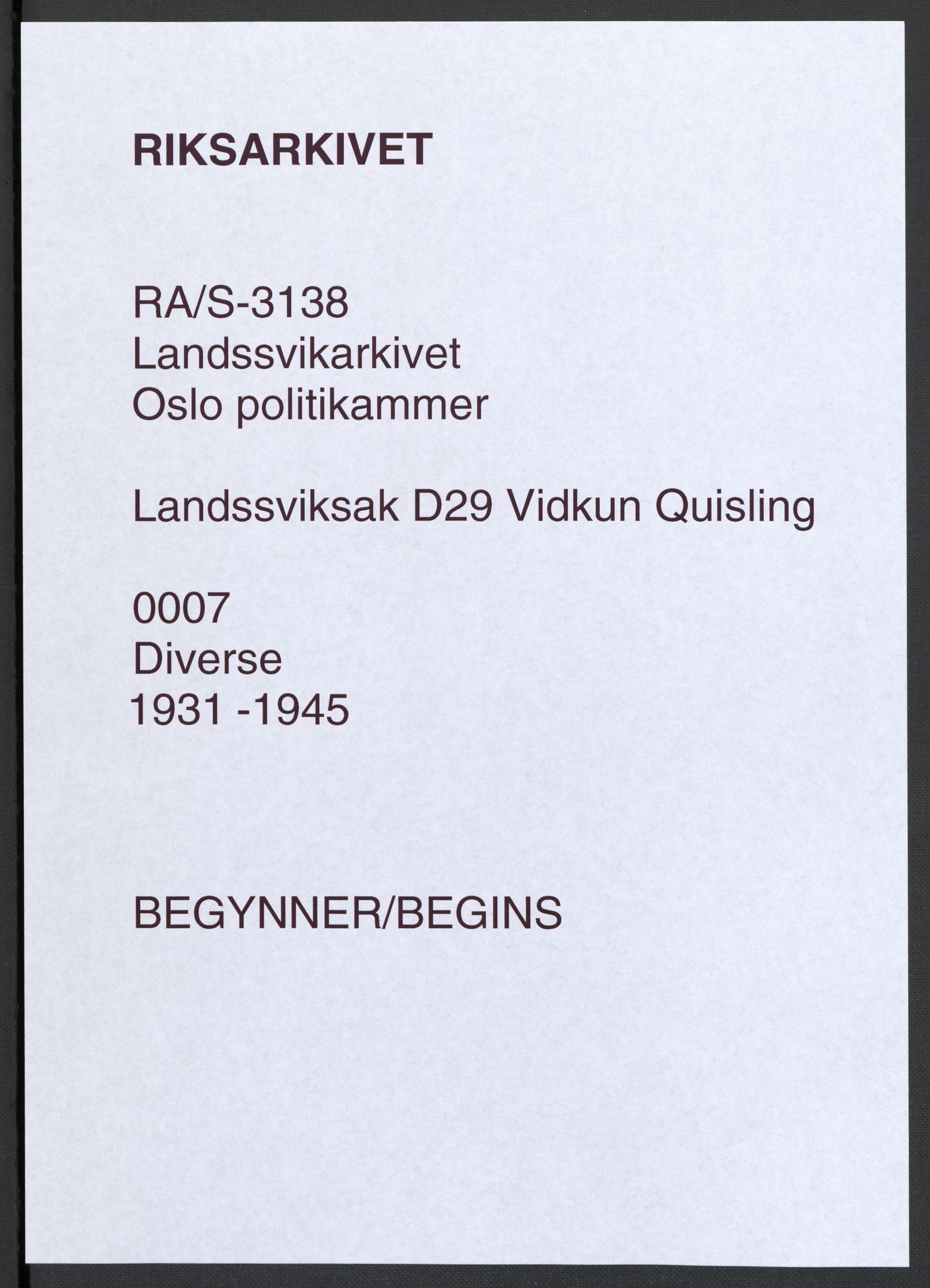 Landssvikarkivet, Oslo politikammer, RA/S-3138-01/D/Da/L0003: Dnr. 29, 1945, p. 3422