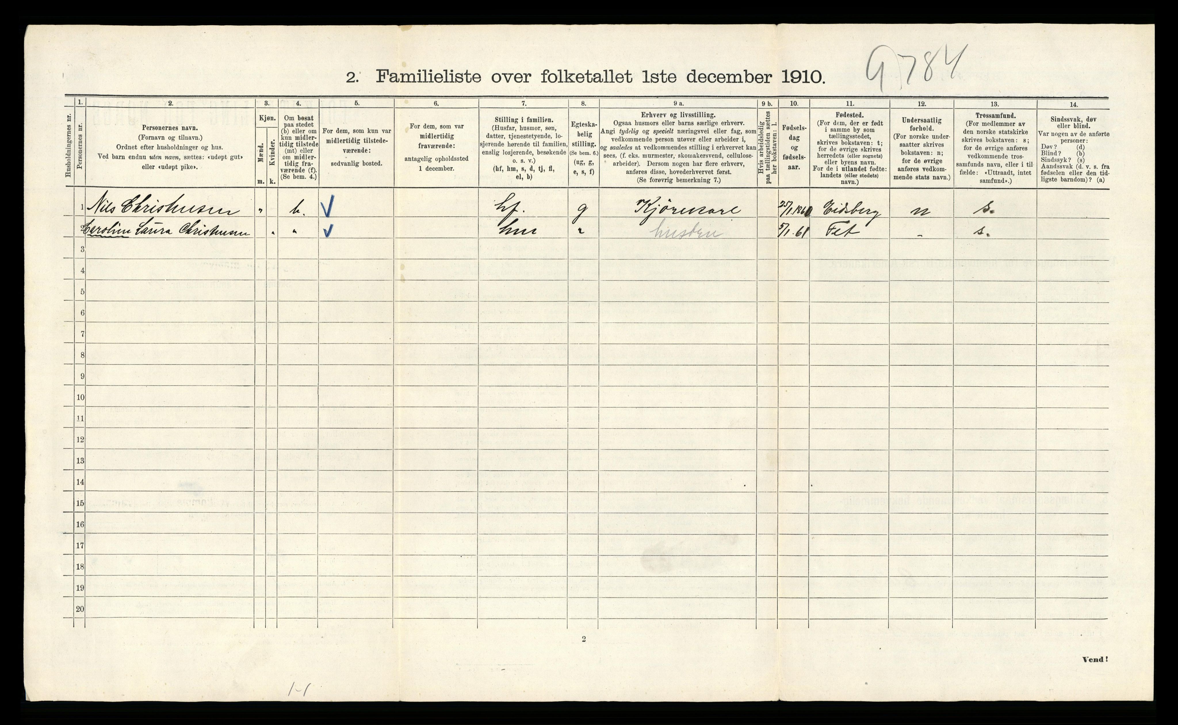 RA, 1910 census for Kristiania, 1910, p. 81586