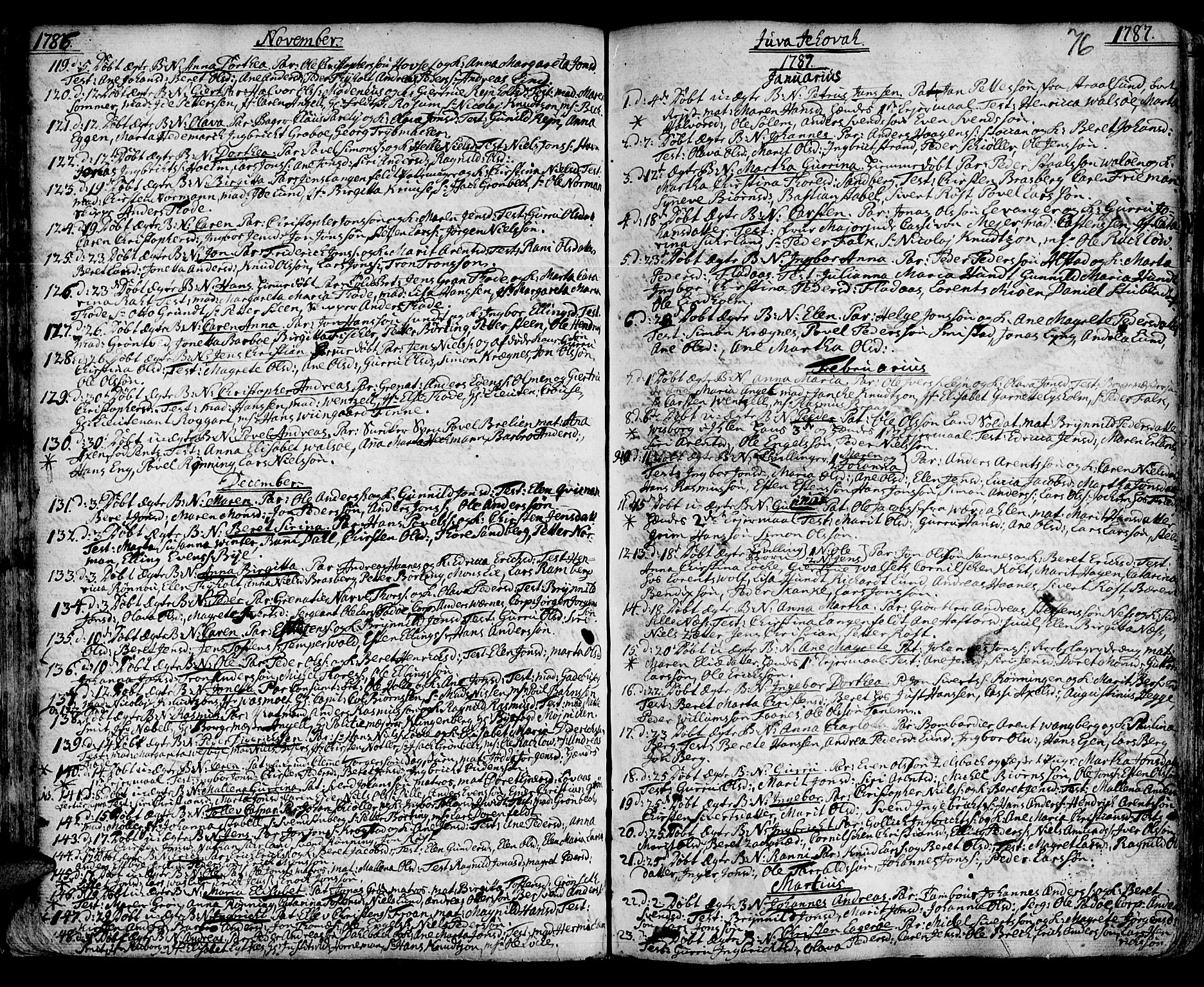 Ministerialprotokoller, klokkerbøker og fødselsregistre - Sør-Trøndelag, SAT/A-1456/601/L0039: Parish register (official) no. 601A07, 1770-1819, p. 76