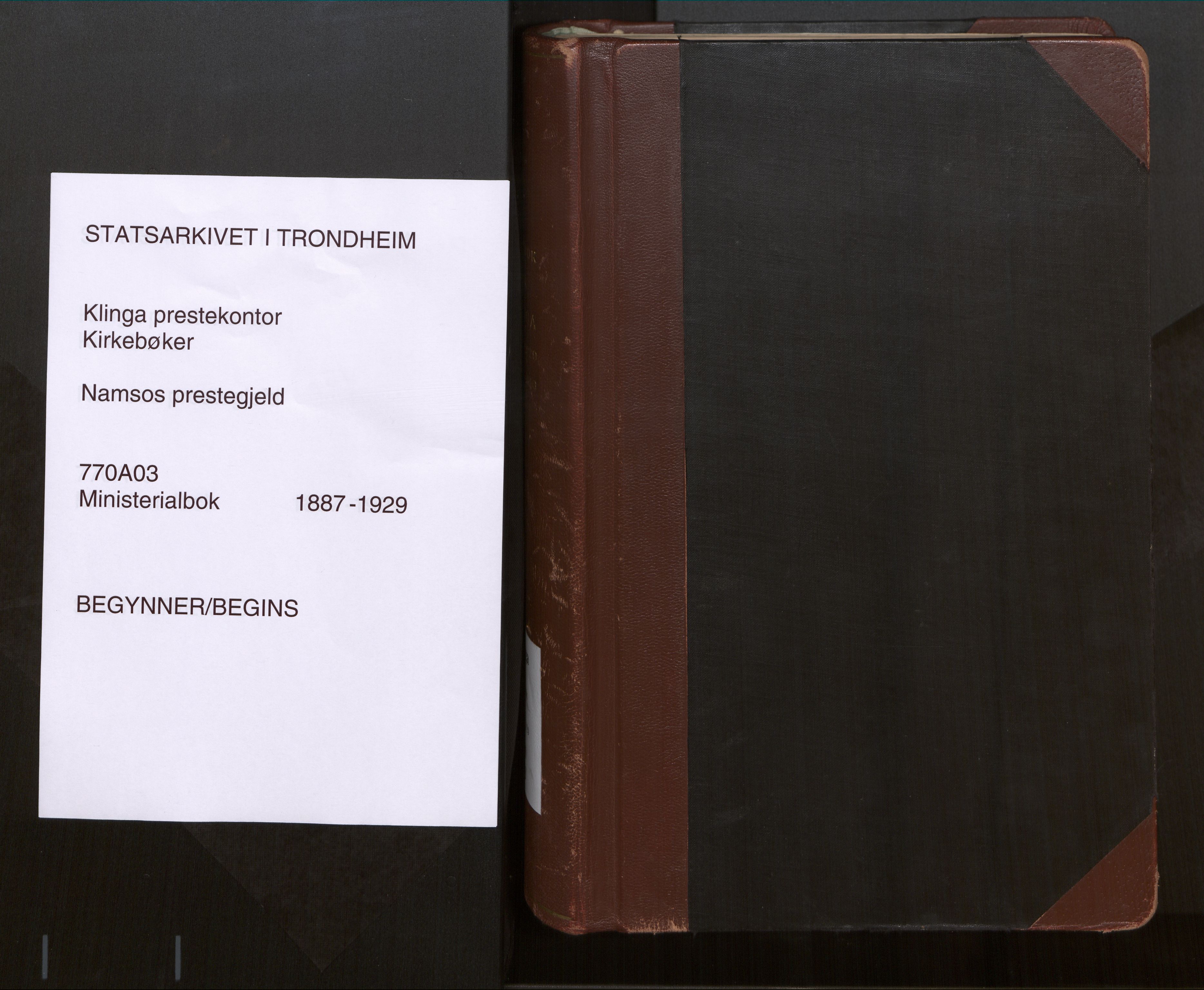 Ministerialprotokoller, klokkerbøker og fødselsregistre - Nord-Trøndelag, AV/SAT-A-1458/770/L0589: Parish register (official) no. 770A03, 1887-1929