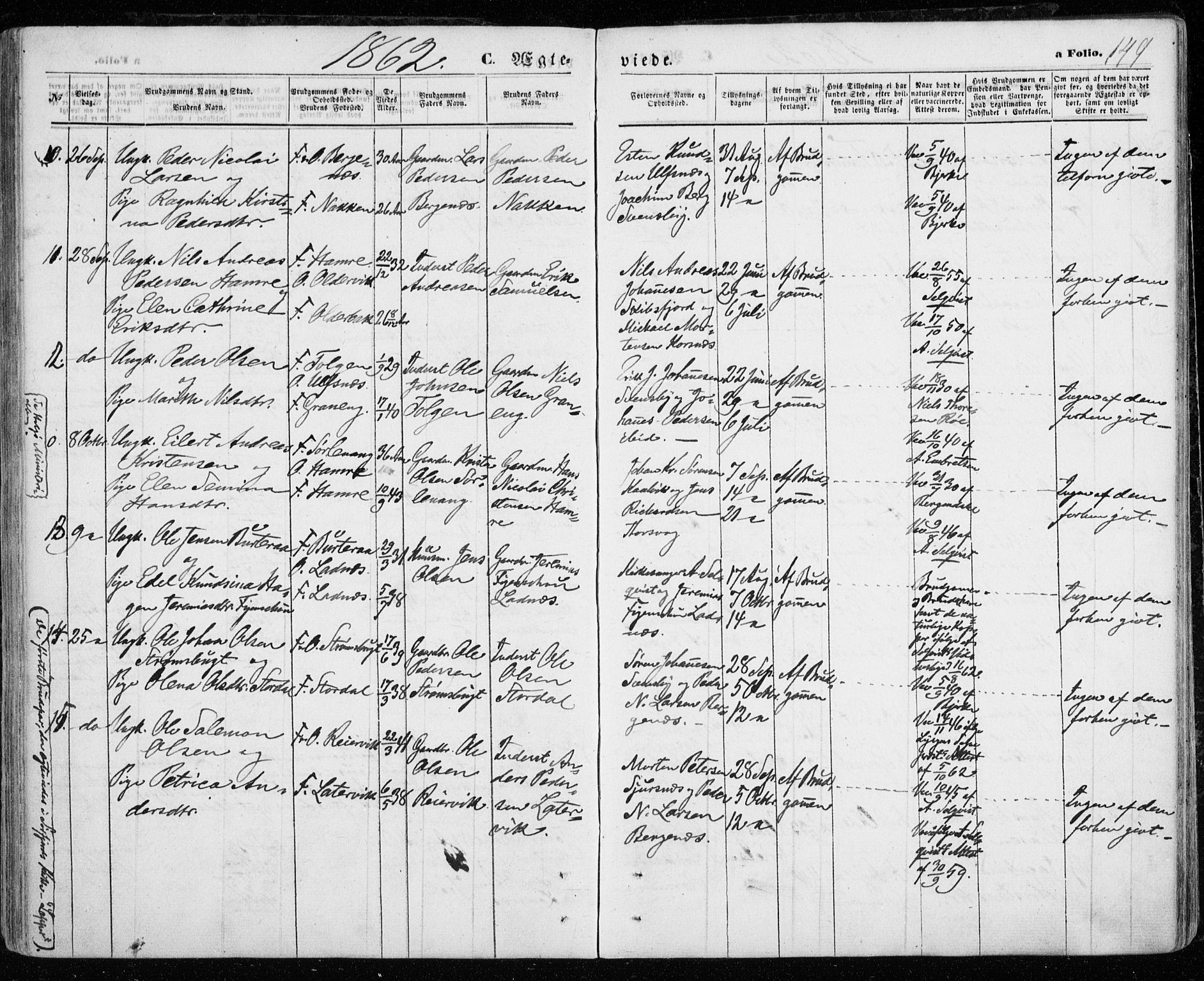 Karlsøy sokneprestembete, SATØ/S-1299/H/Ha/Haa/L0004kirke: Parish register (official) no. 4, 1861-1871, p. 149