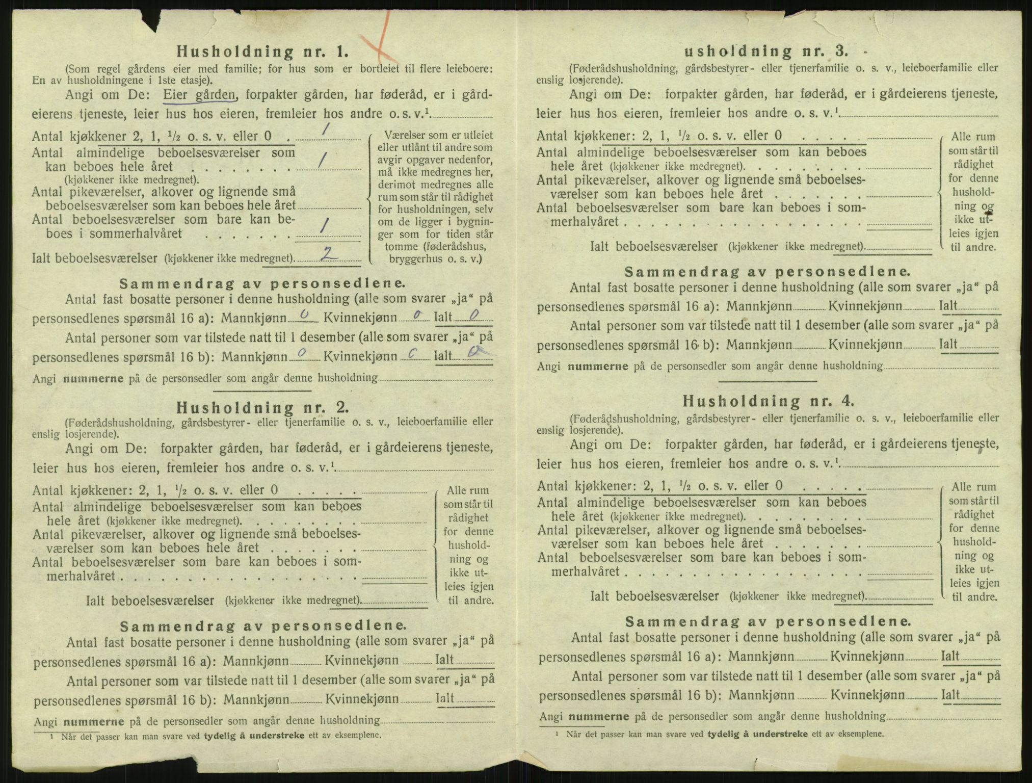 SAST, 1920 census for Heskestad, 1920, p. 32