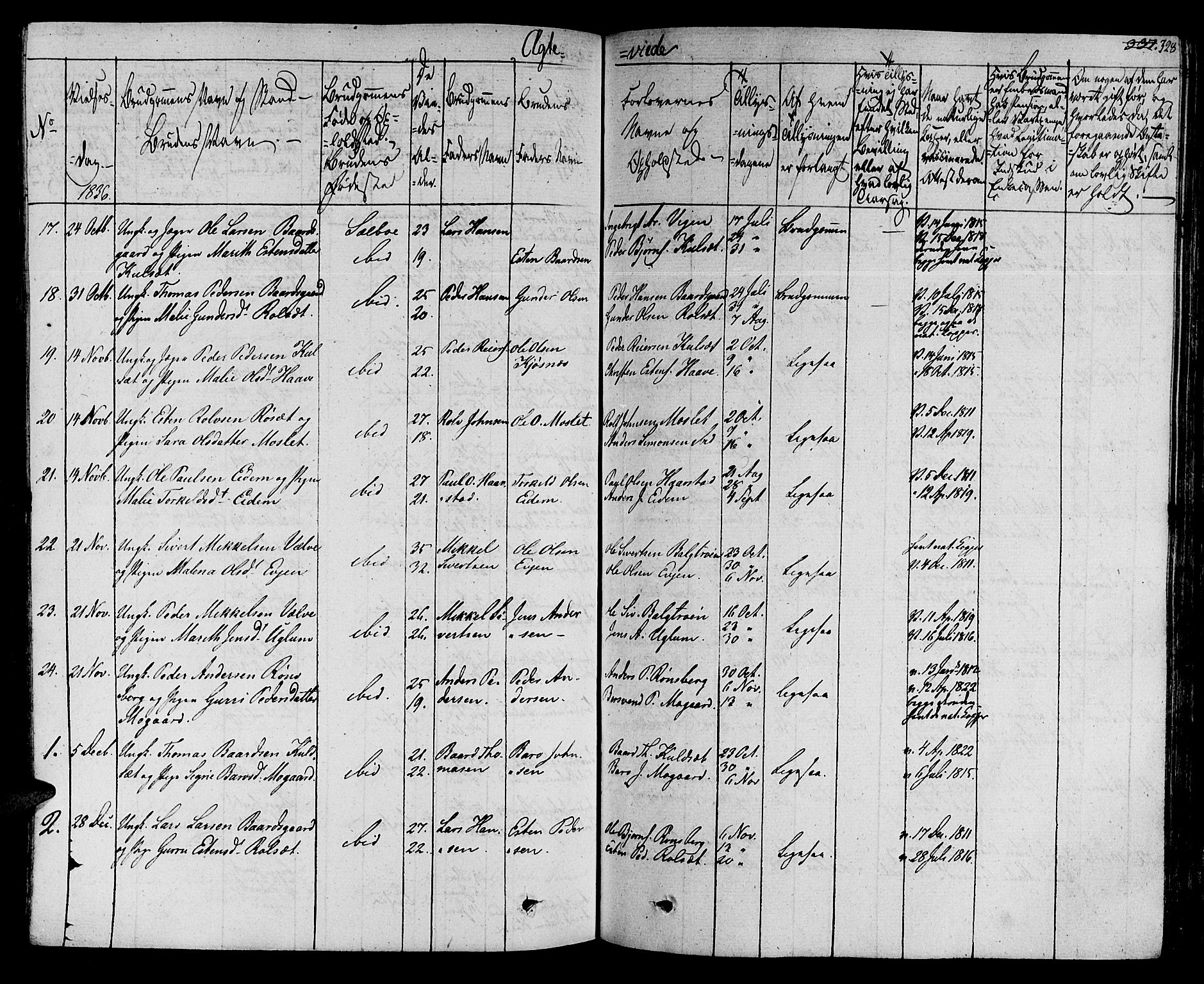 Ministerialprotokoller, klokkerbøker og fødselsregistre - Sør-Trøndelag, AV/SAT-A-1456/695/L1143: Parish register (official) no. 695A05 /1, 1824-1842, p. 328