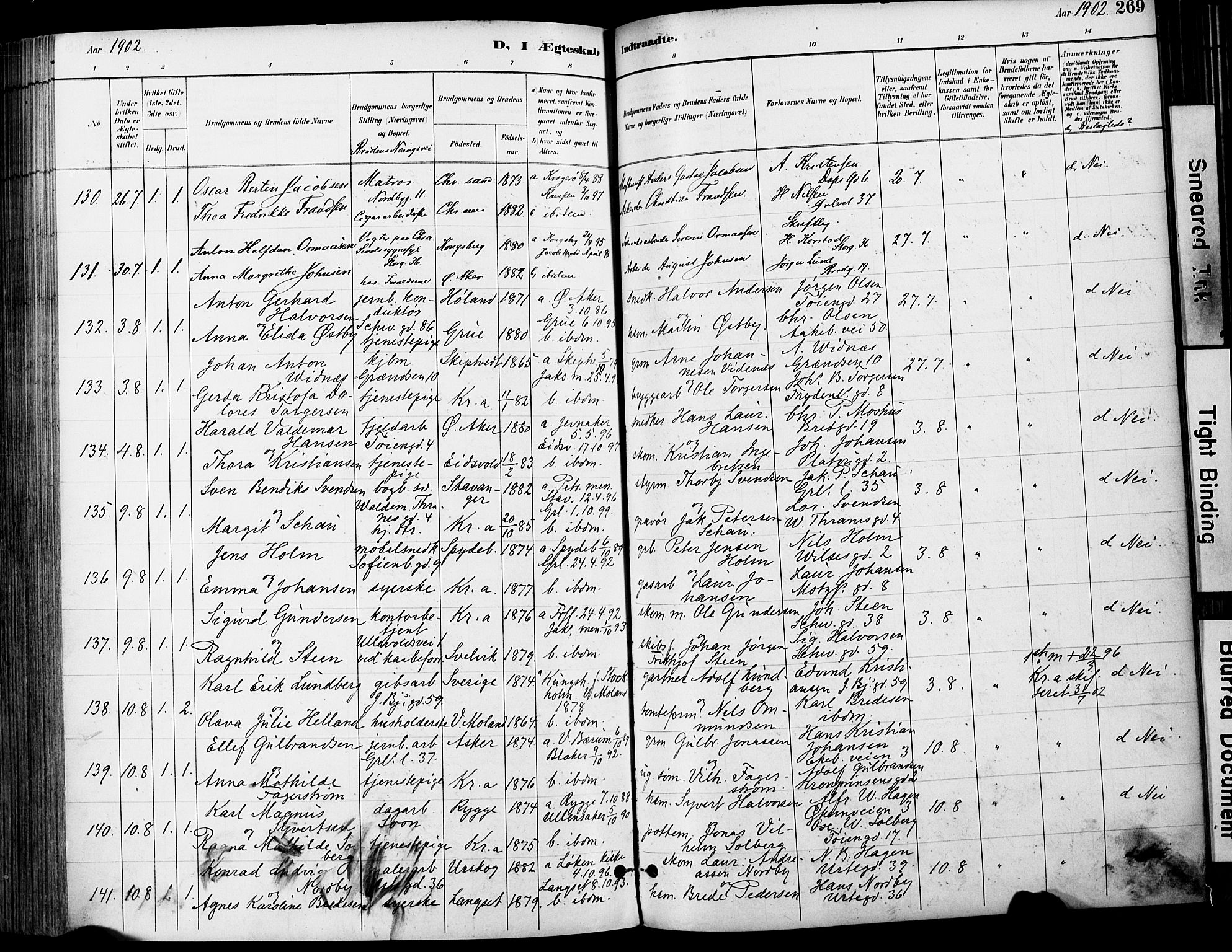 Grønland prestekontor Kirkebøker, SAO/A-10848/F/Fa/L0013: Parish register (official) no. 13, 1887-1906, p. 269