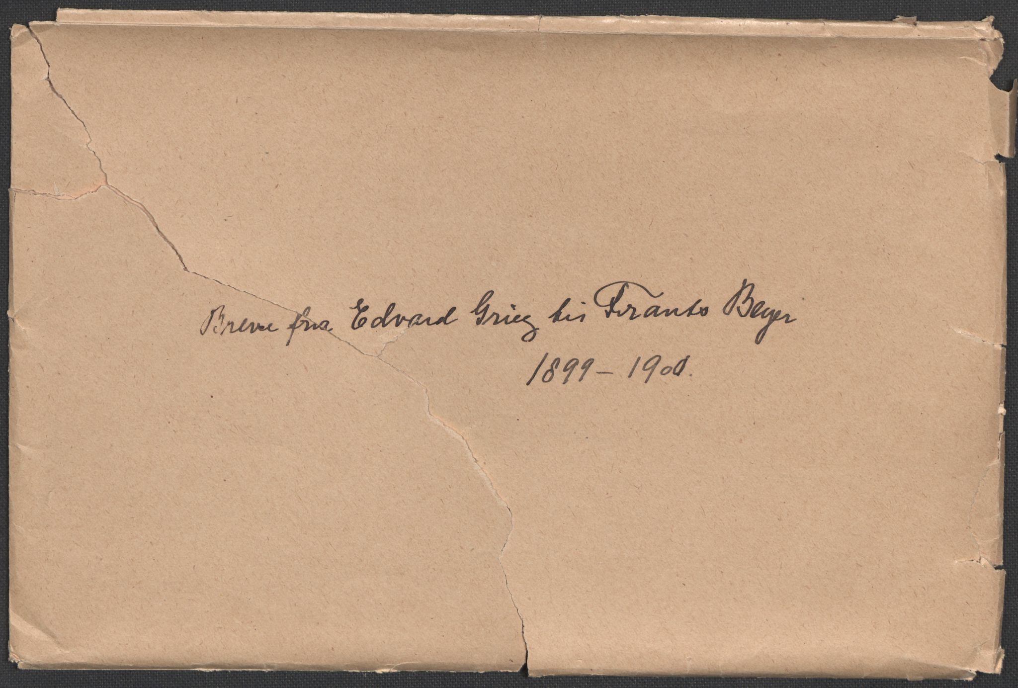 Beyer, Frants, AV/RA-PA-0132/F/L0001: Brev fra Edvard Grieg til Frantz Beyer og "En del optegnelser som kan tjene til kommentar til brevene" av Marie Beyer, 1872-1907, p. 543