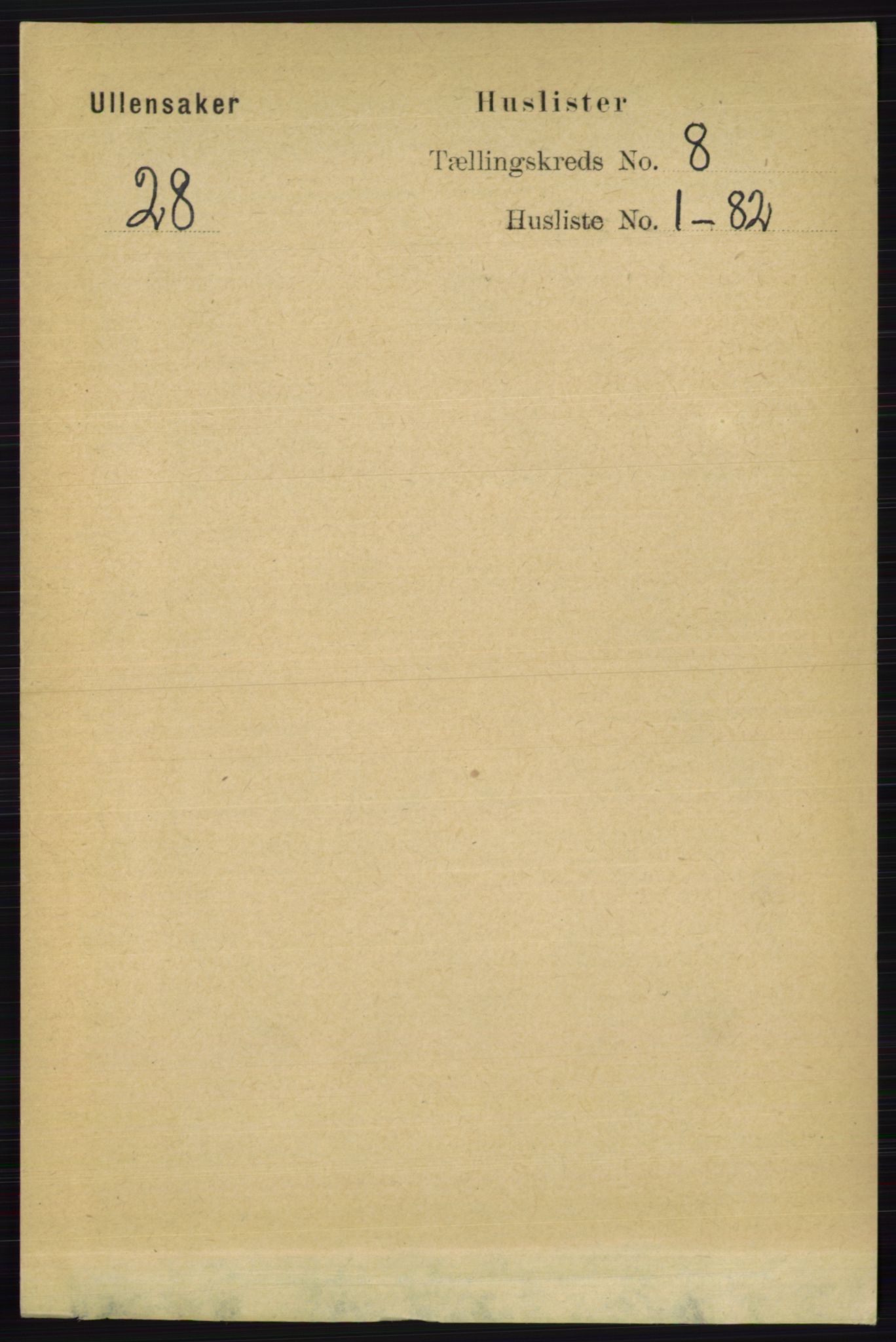 RA, 1891 census for 0235 Ullensaker, 1891, p. 3462
