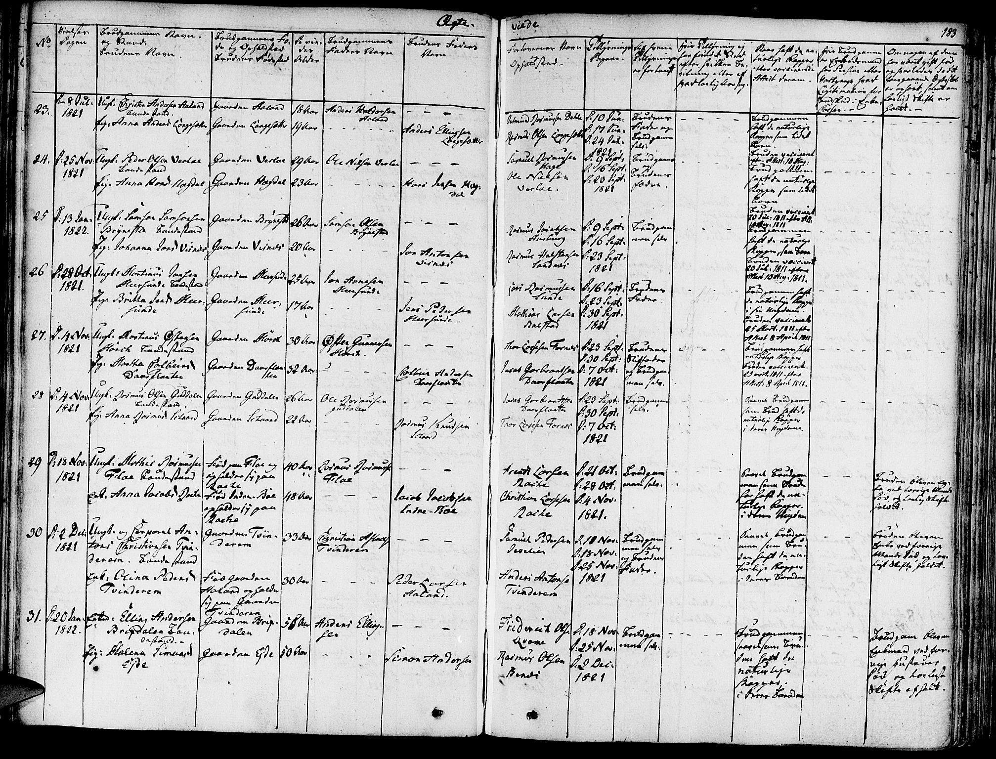 Innvik sokneprestembete, SAB/A-80501: Parish register (official) no. A 3, 1820-1832, p. 183