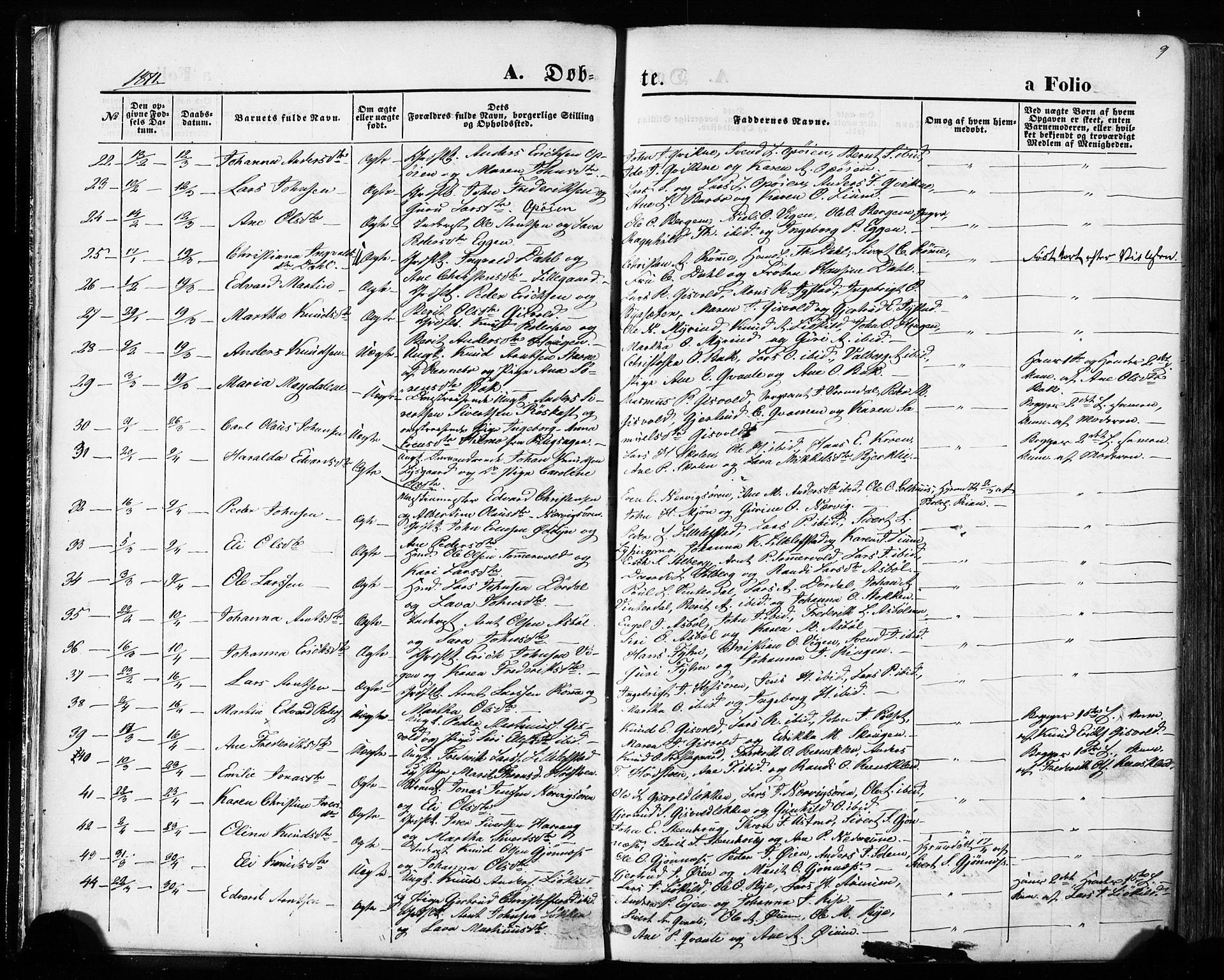 Ministerialprotokoller, klokkerbøker og fødselsregistre - Sør-Trøndelag, SAT/A-1456/668/L0807: Parish register (official) no. 668A07, 1870-1880, p. 9