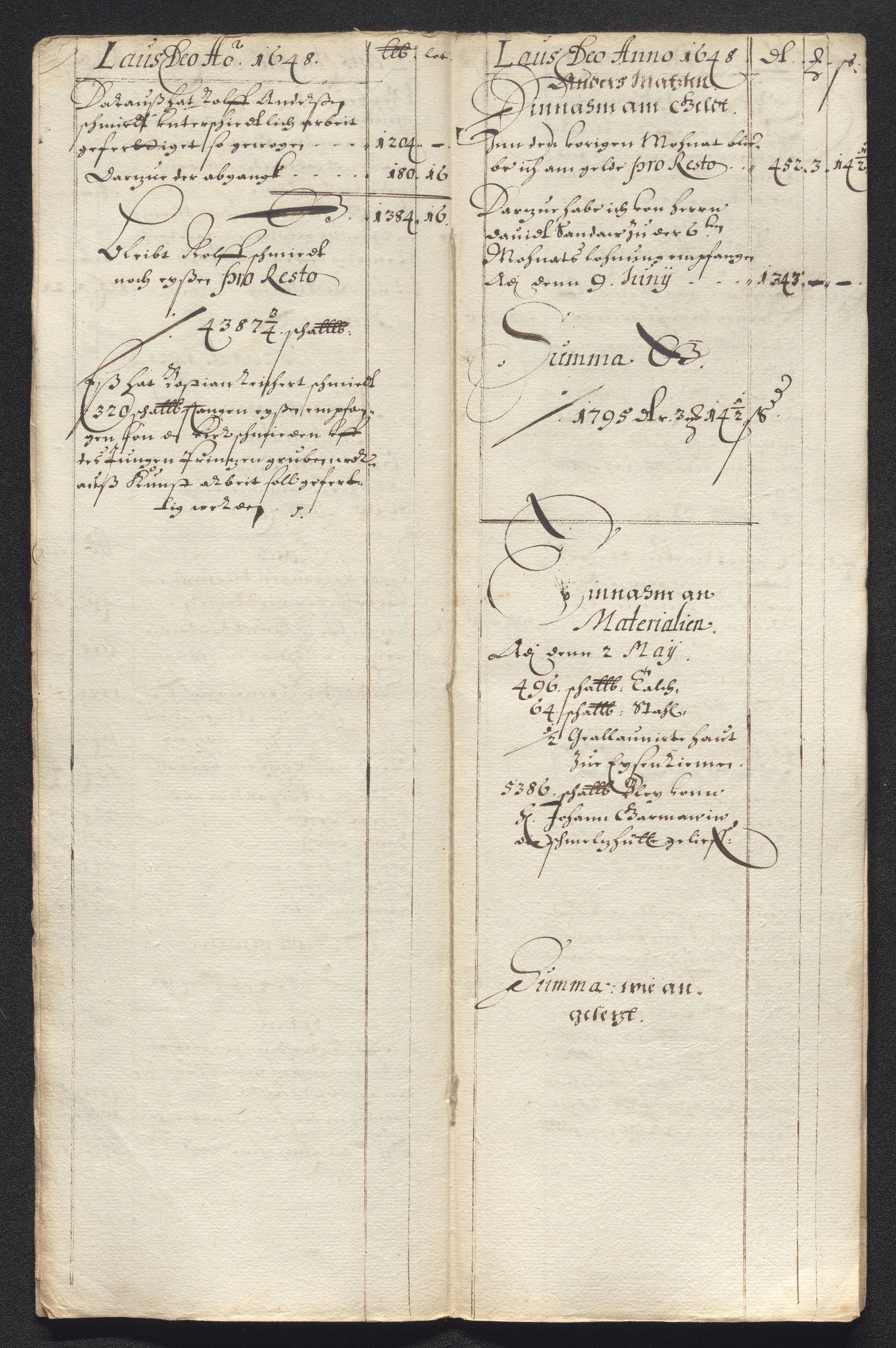 Kongsberg Sølvverk 1623-1816, AV/SAKO-EA-3135/001/D/Dc/Dcd/L0022: Utgiftsregnskap for gruver m.m., 1647-1648, p. 858