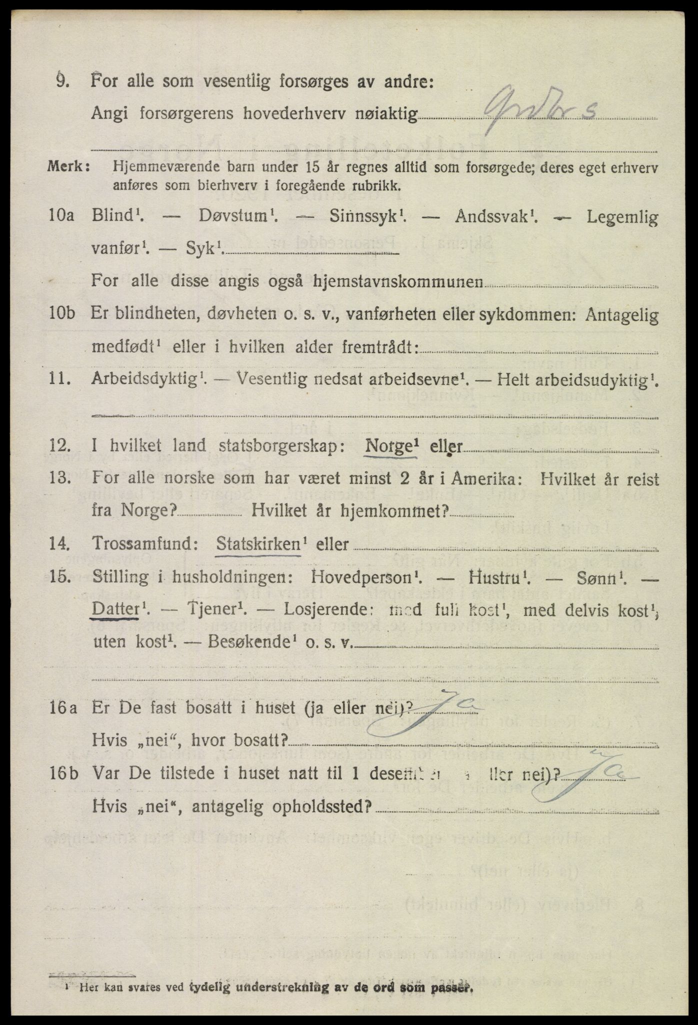 SAH, 1920 census for Vardal, 1920, p. 3874