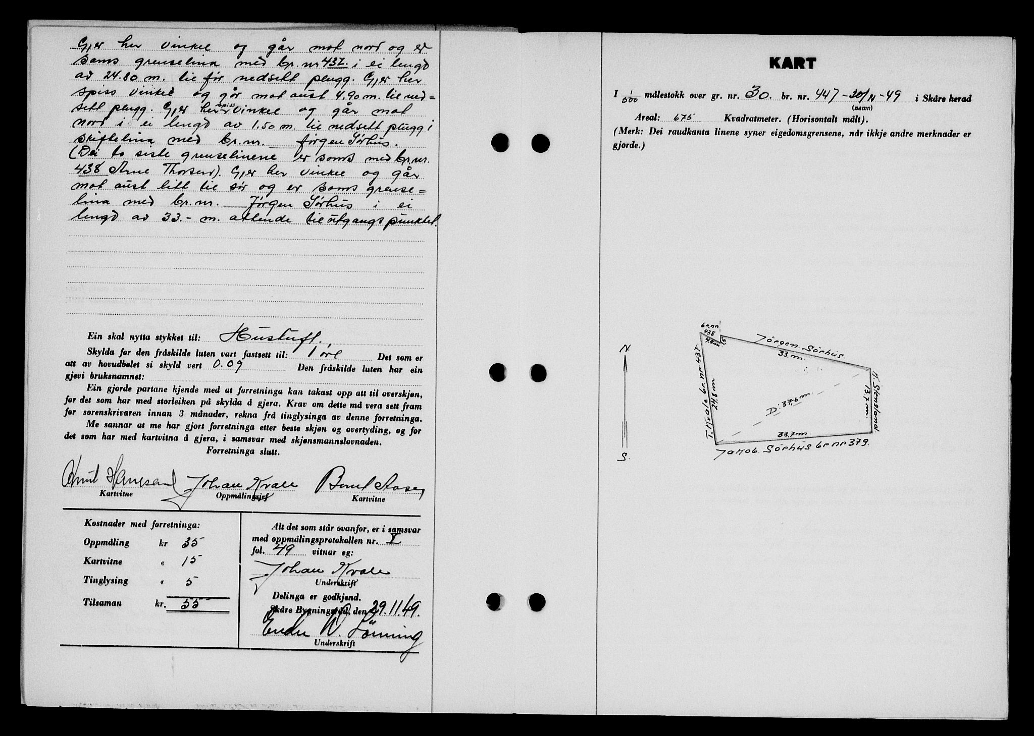 Karmsund sorenskriveri, SAST/A-100311/01/II/IIB/L0098: Mortgage book no. 78A, 1949-1950, Diary no: : 3471/1949