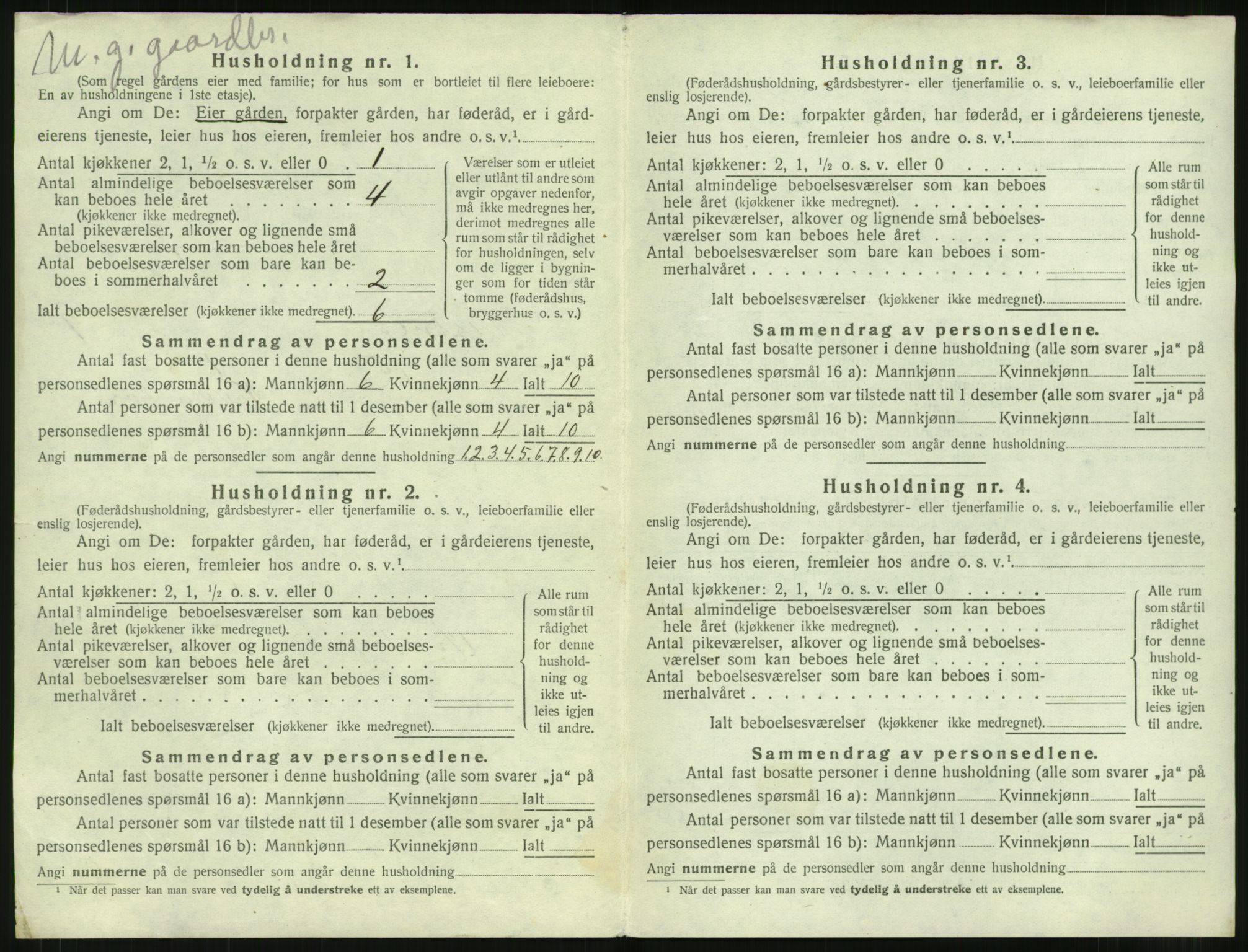 SAT, 1920 census for Vestnes, 1920, p. 938