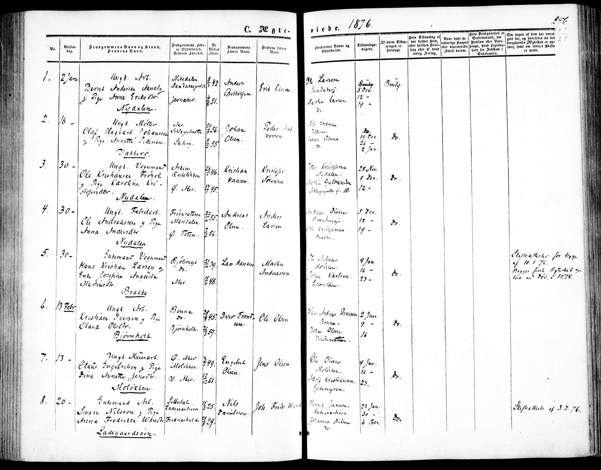 Vestre Aker prestekontor Kirkebøker, AV/SAO-A-10025/F/Fa/L0002: Parish register (official) no. 2, 1855-1877, p. 286