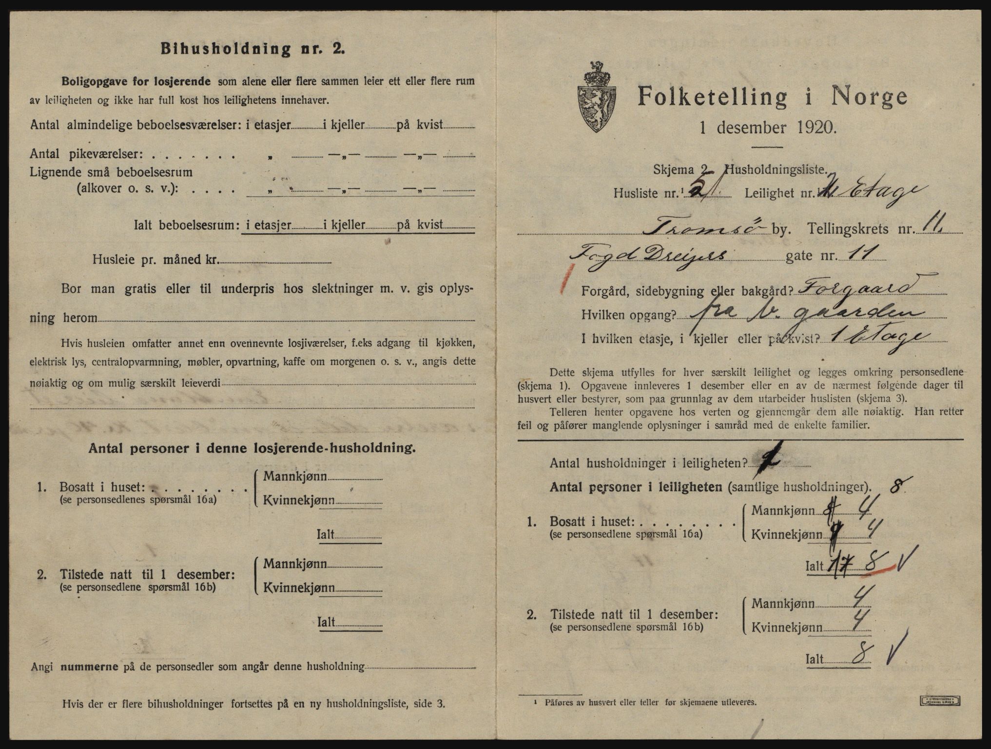 SATØ, 1920 census for Tromsø, 1920, p. 5817