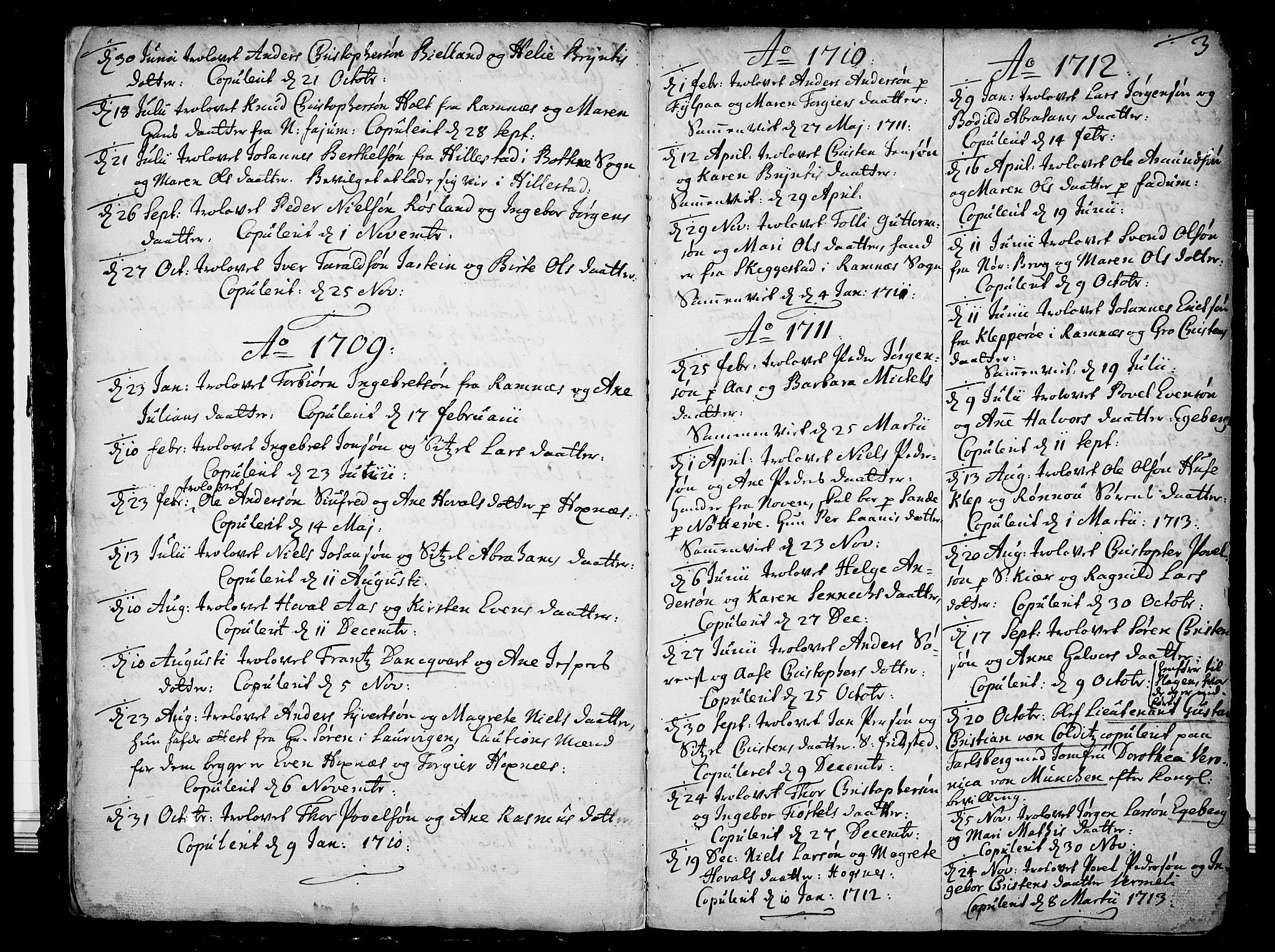 Sem kirkebøker, AV/SAKO-A-5/F/Fa/L0001: Parish register (official) no. I 1, 1702-1763, p. 3