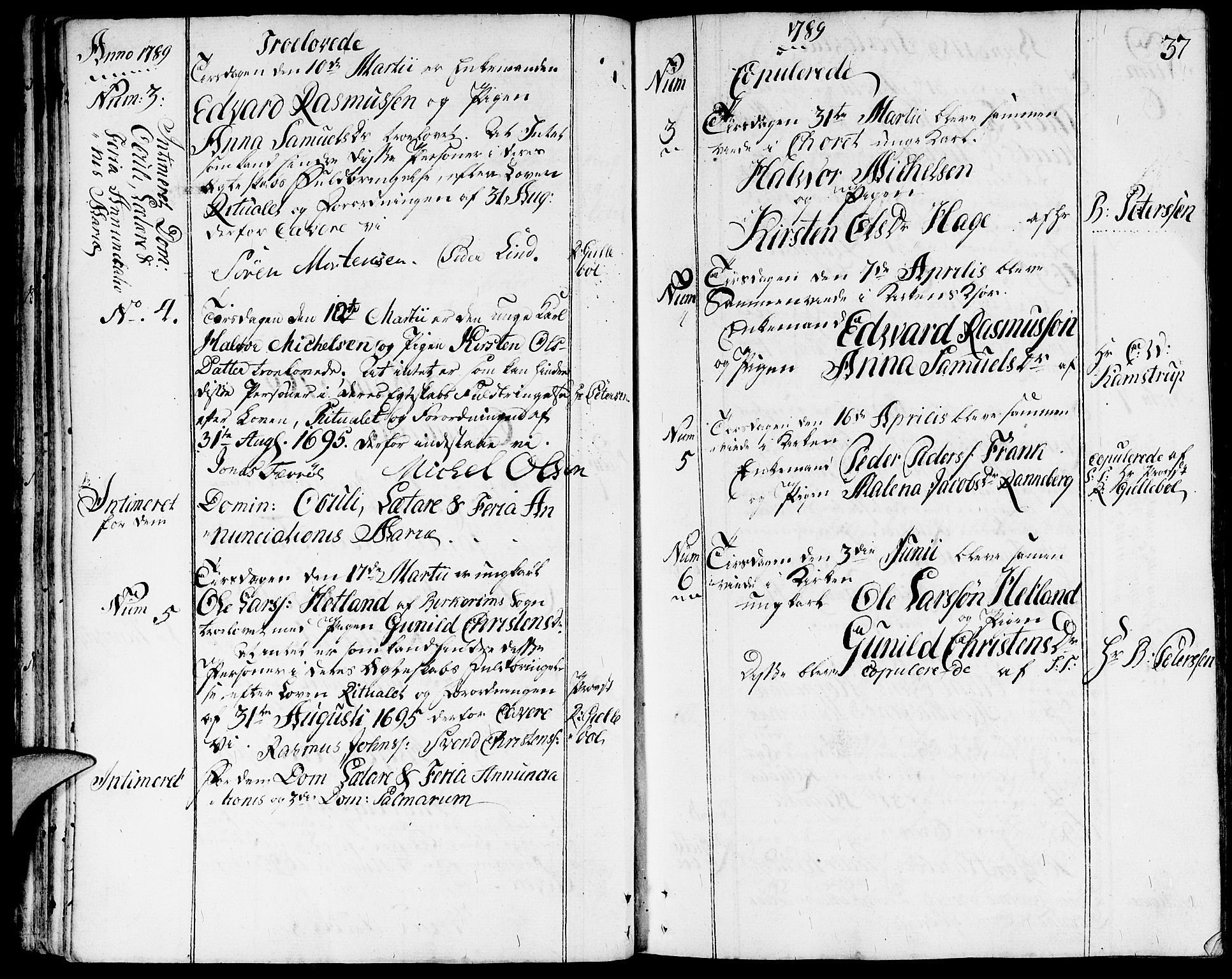 Domkirken sokneprestkontor, SAST/A-101812/001/30/30BA/L0006: Parish register (official) no. A 6, 1783-1815, p. 37
