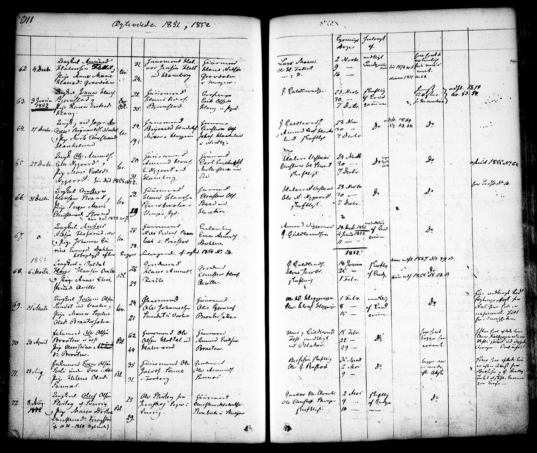 Aurskog prestekontor Kirkebøker, SAO/A-10304a/F/Fa/L0006: Parish register (official) no. I 6, 1829-1853, p. 311