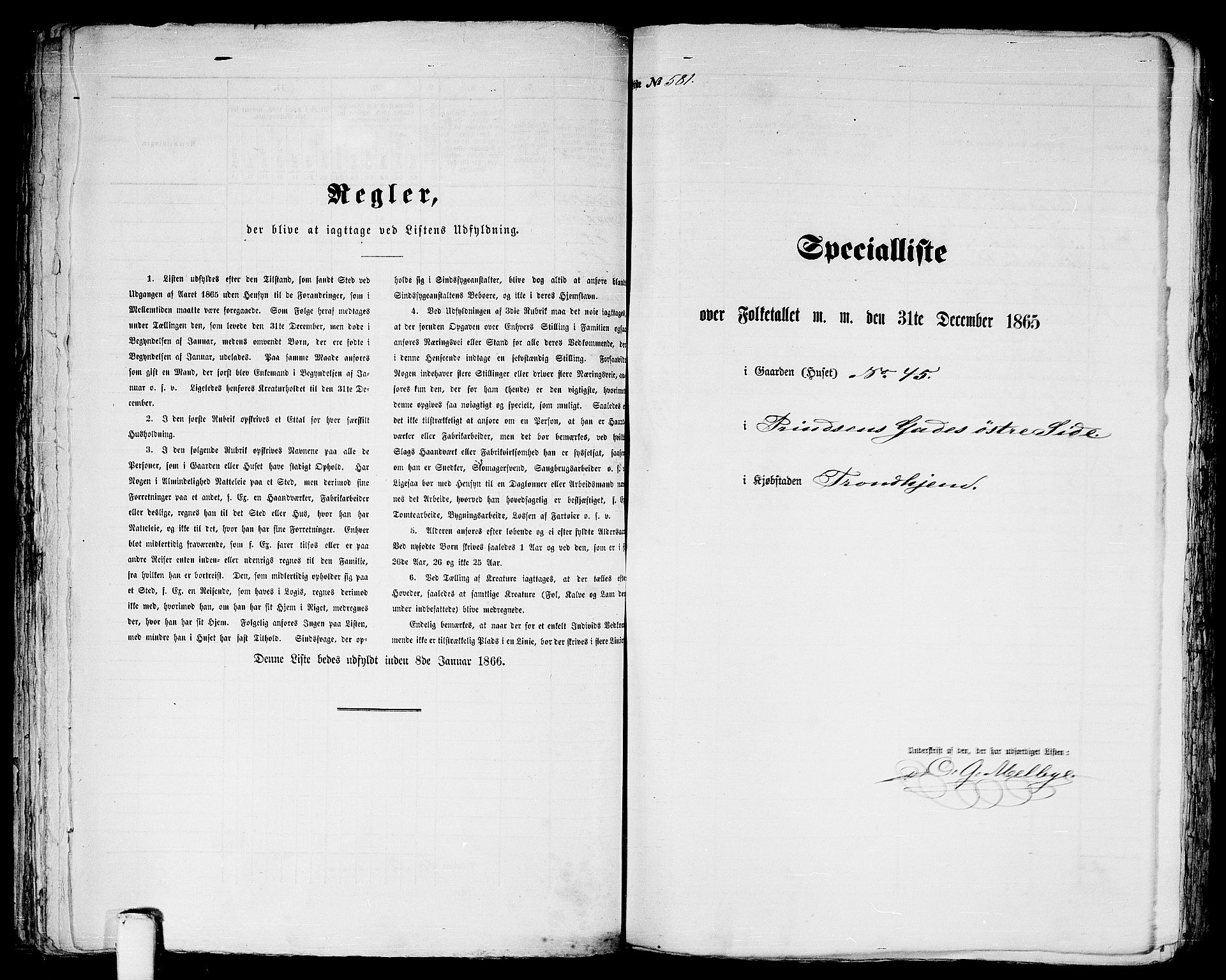 RA, 1865 census for Trondheim, 1865, p. 1210